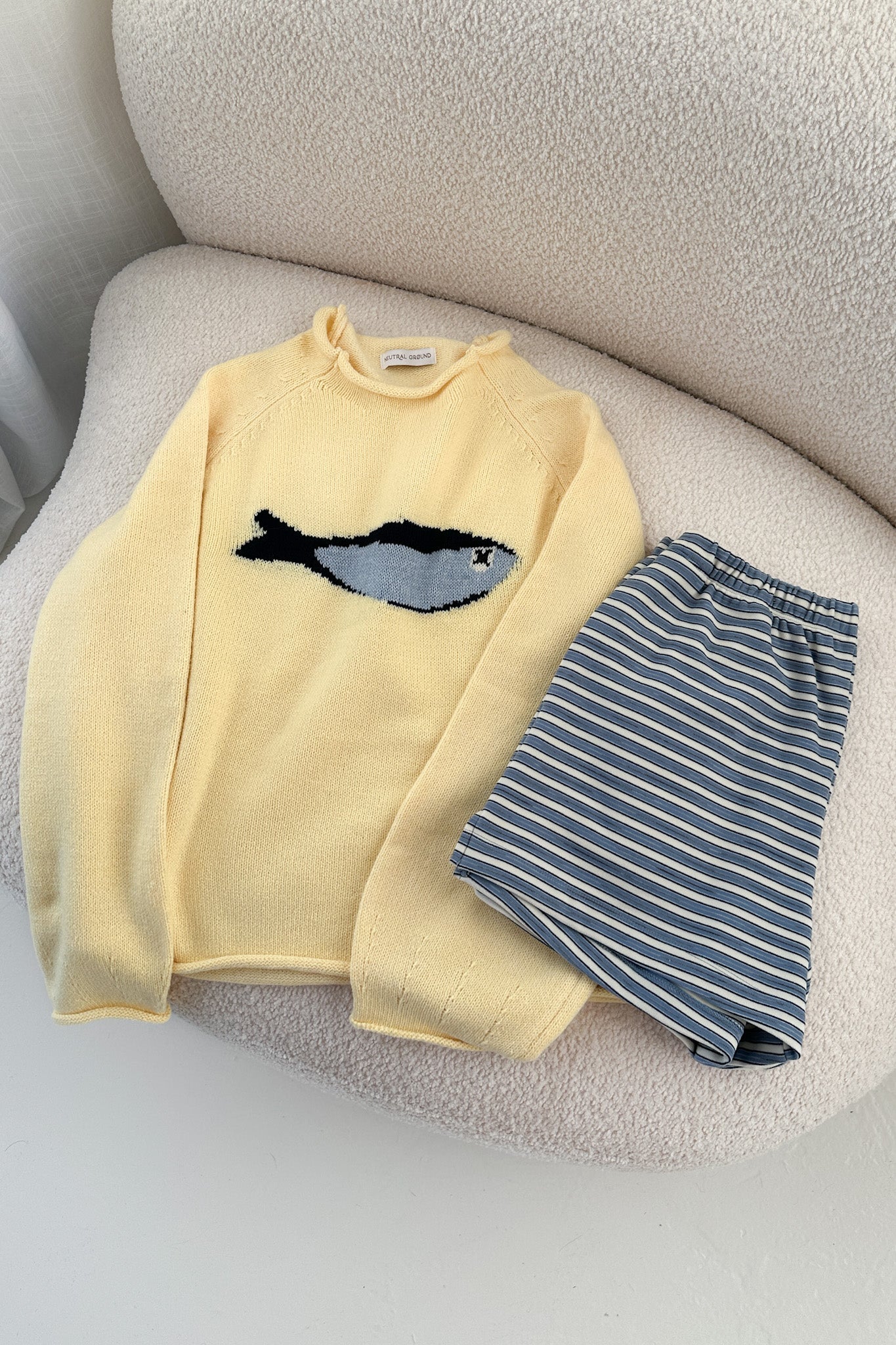 Gone Fishin' Sardine Knit Sweater - Neutral Ground