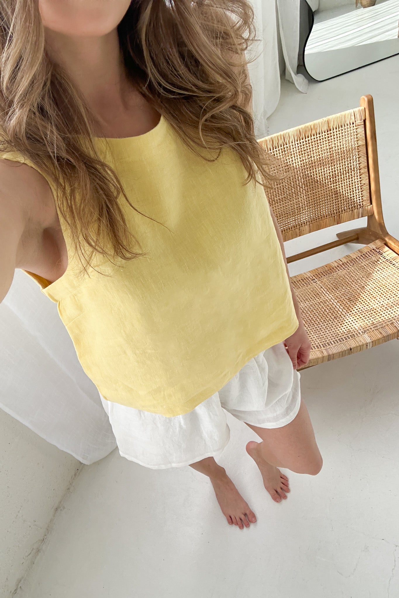 Harbor Linen Top in Pineapple - Neutral Ground