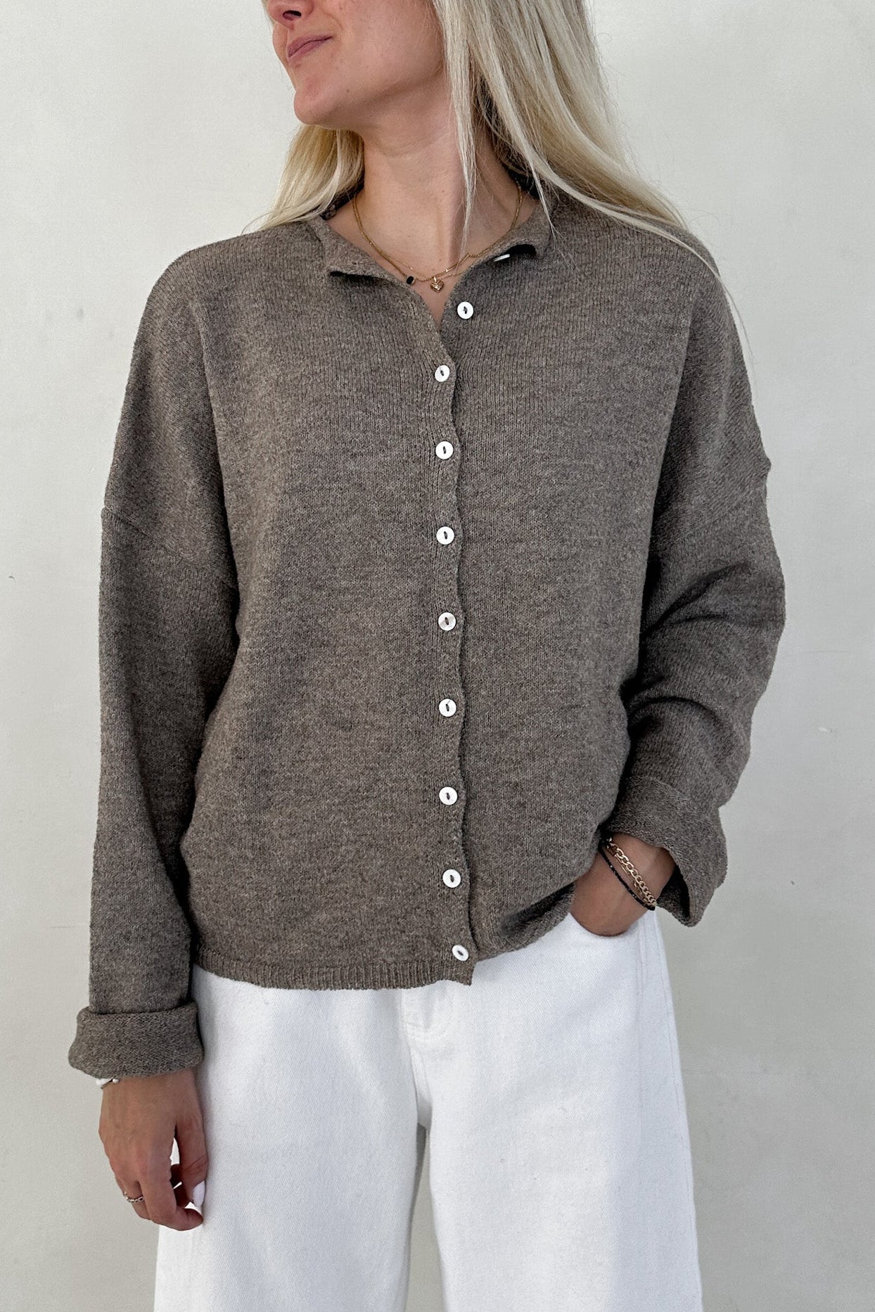 Haven Cardigan in Mocha - Neutral Ground