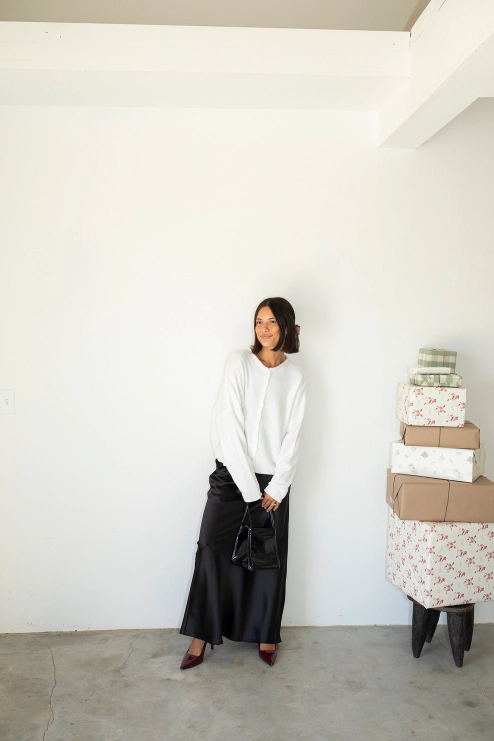 Haven Cardigan in Snow - Neutral Ground