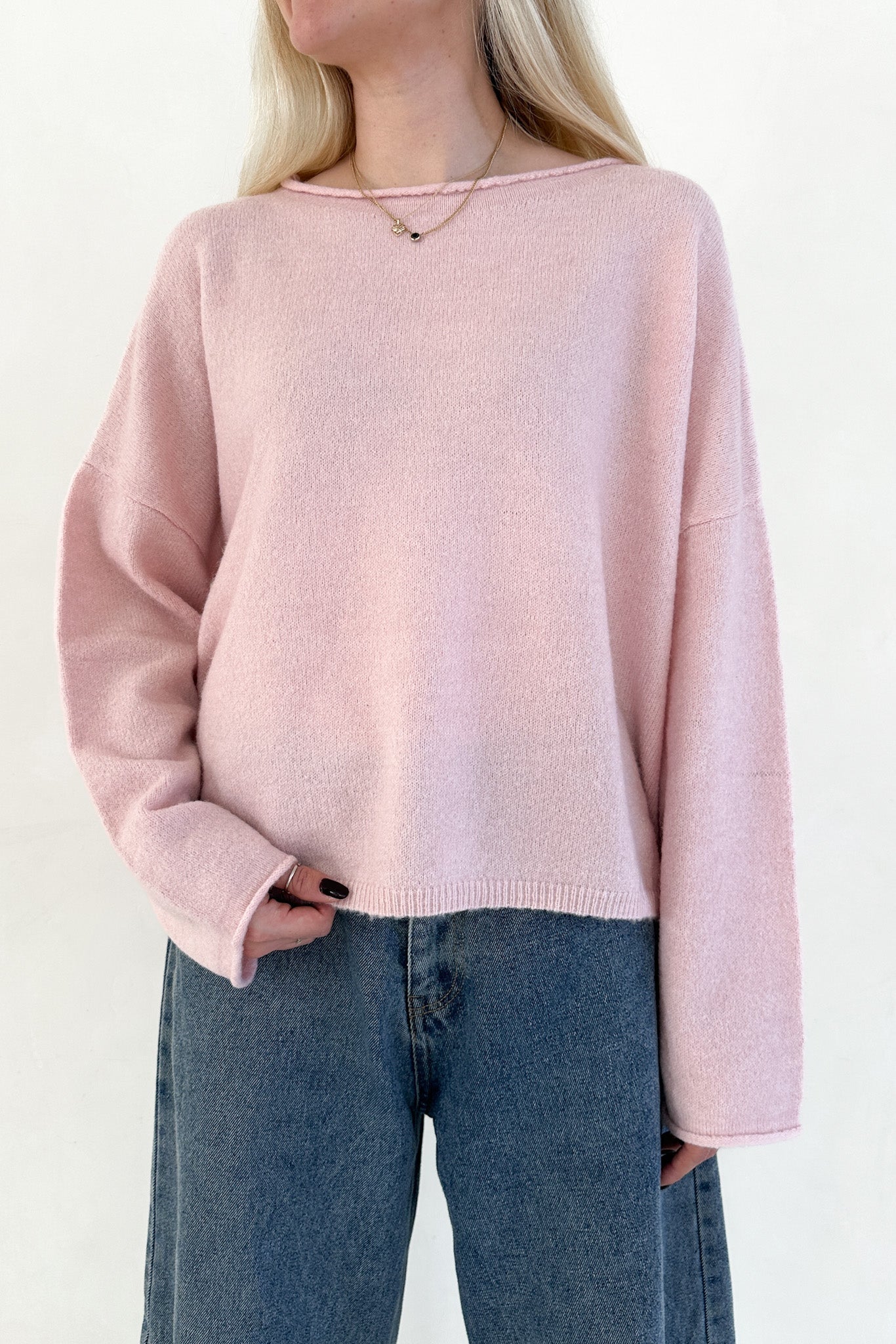 Haven Sweater in Baby Pink - Neutral Ground