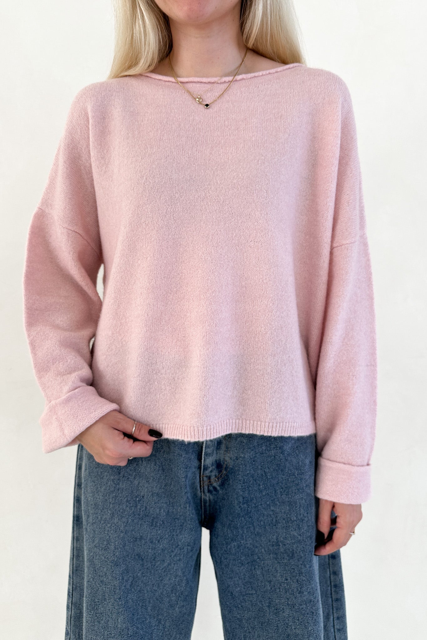 Haven Sweater in Baby Pink - Neutral Ground