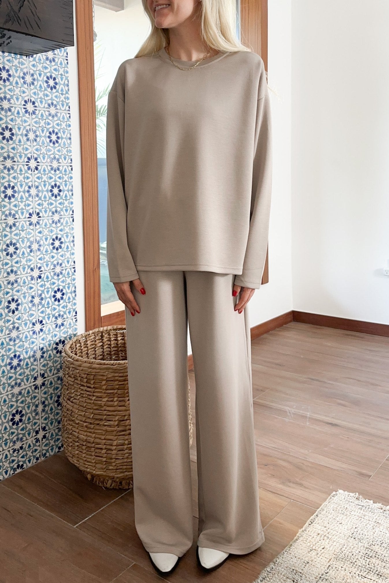 Hot Cocoa Straight Leg Pants - Neutral Ground