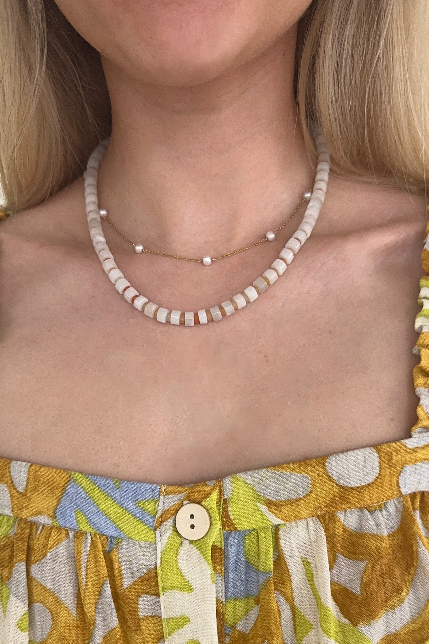 Ibiza Natural Stone Necklace - Neutral Ground