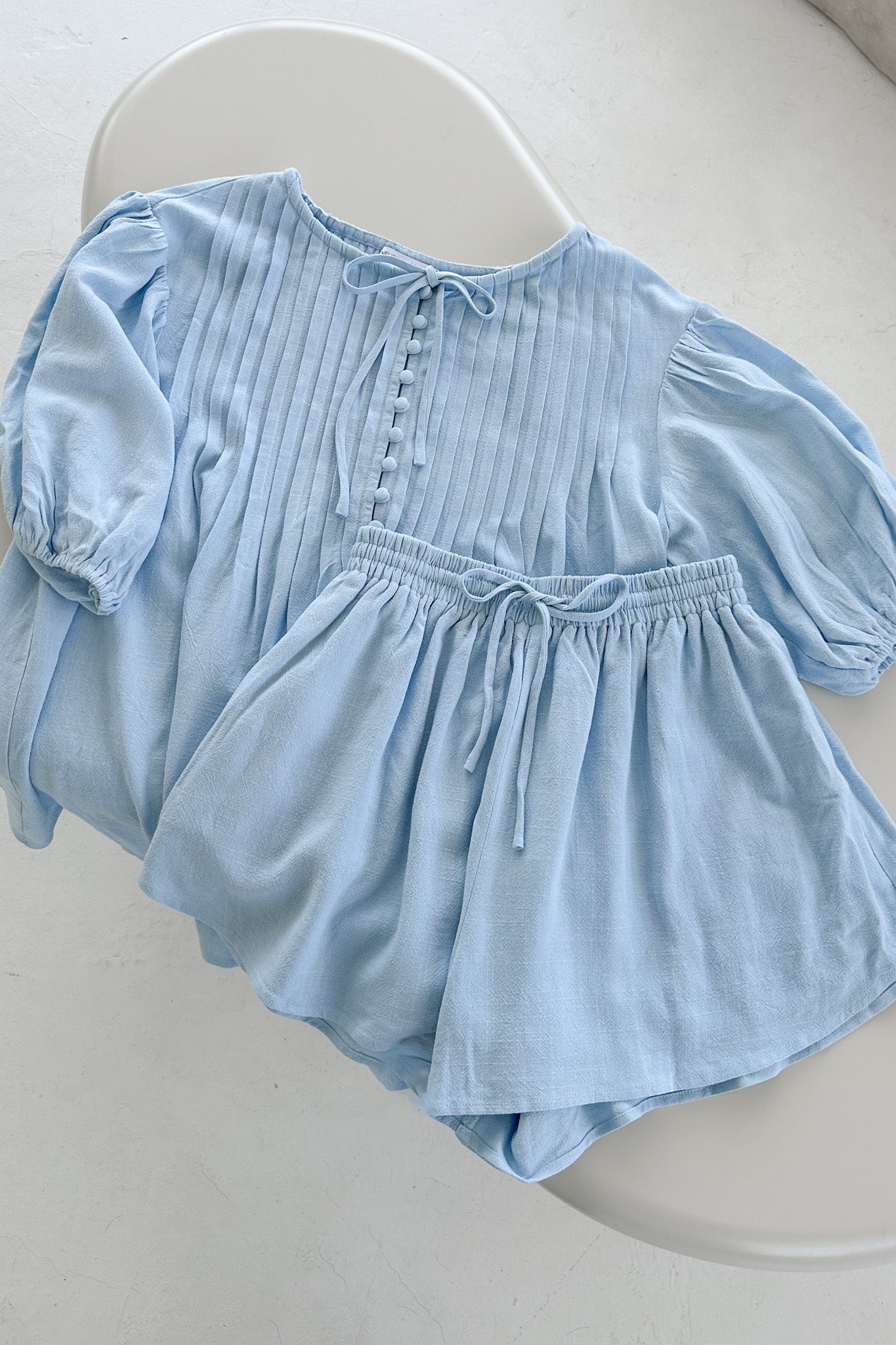 Ivy Drawstring Flared Shorts - Neutral Ground