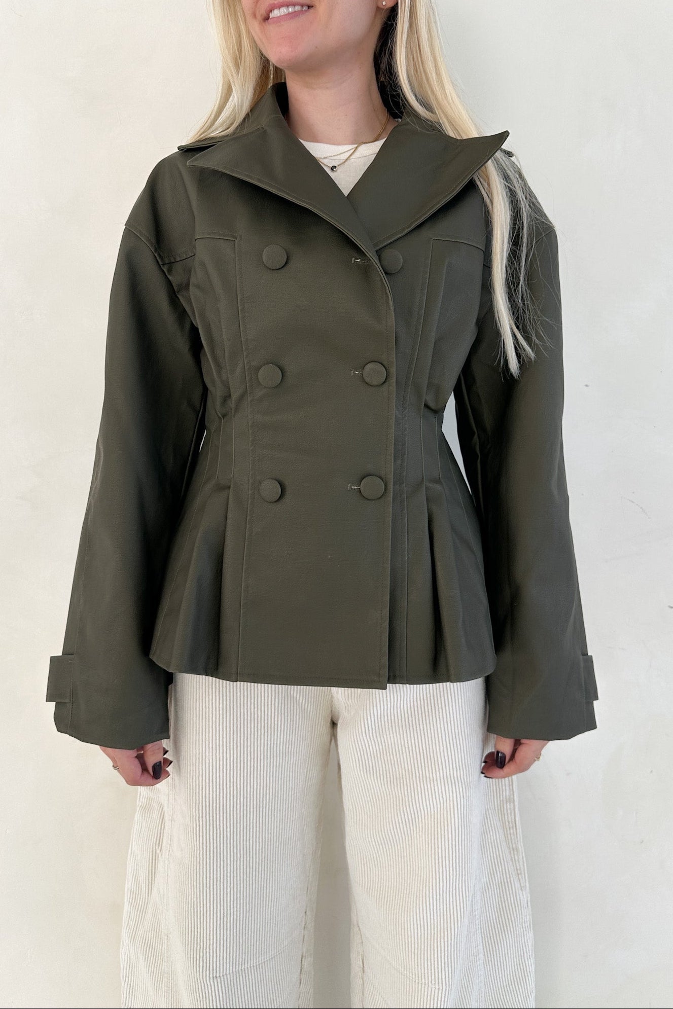 Jade Vegan Leather Jacket - Neutral Ground