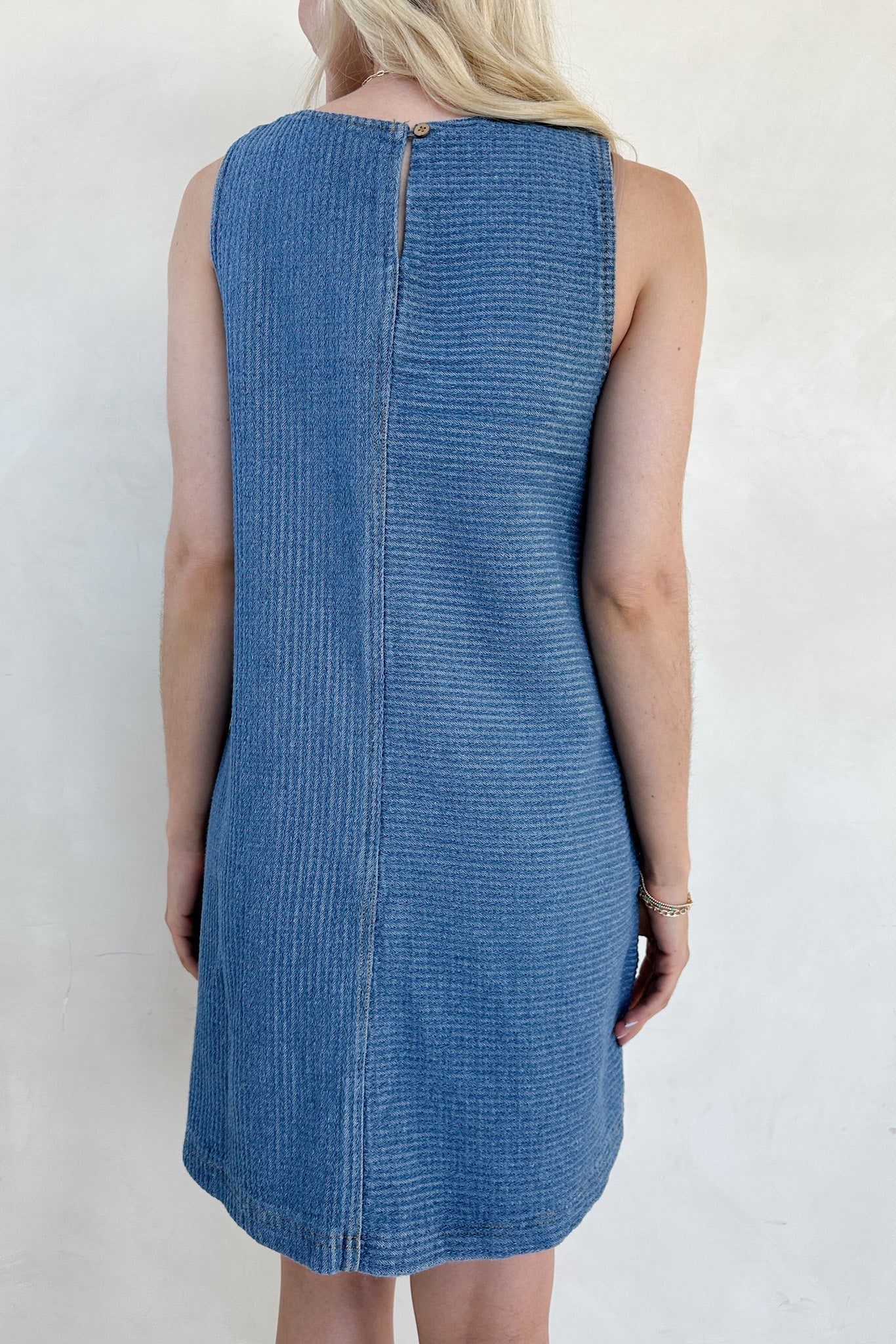 Joey Denim Mini Dress - Neutral Ground