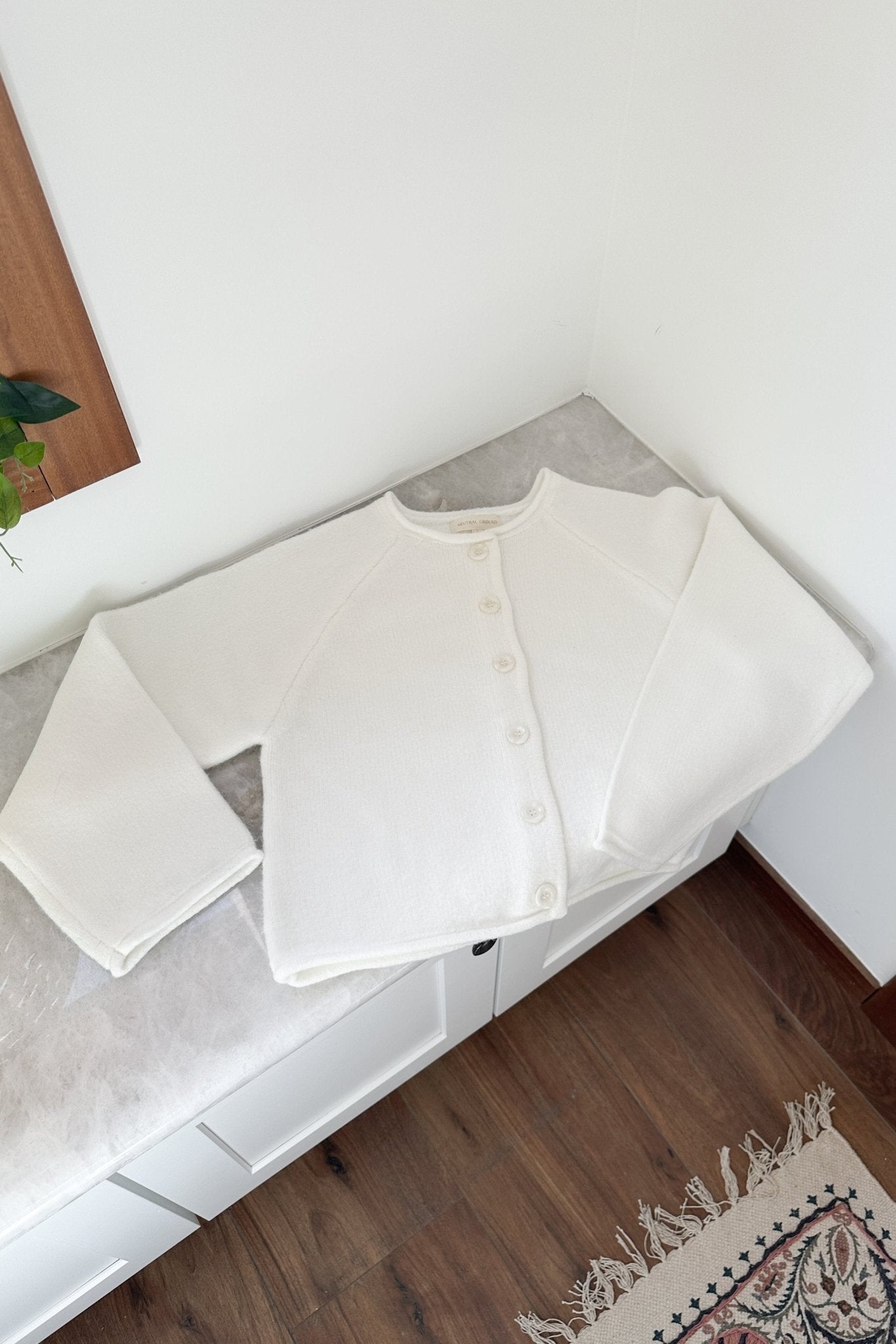 Juliette Cardigan in Sky Cloud White - Neutral Ground