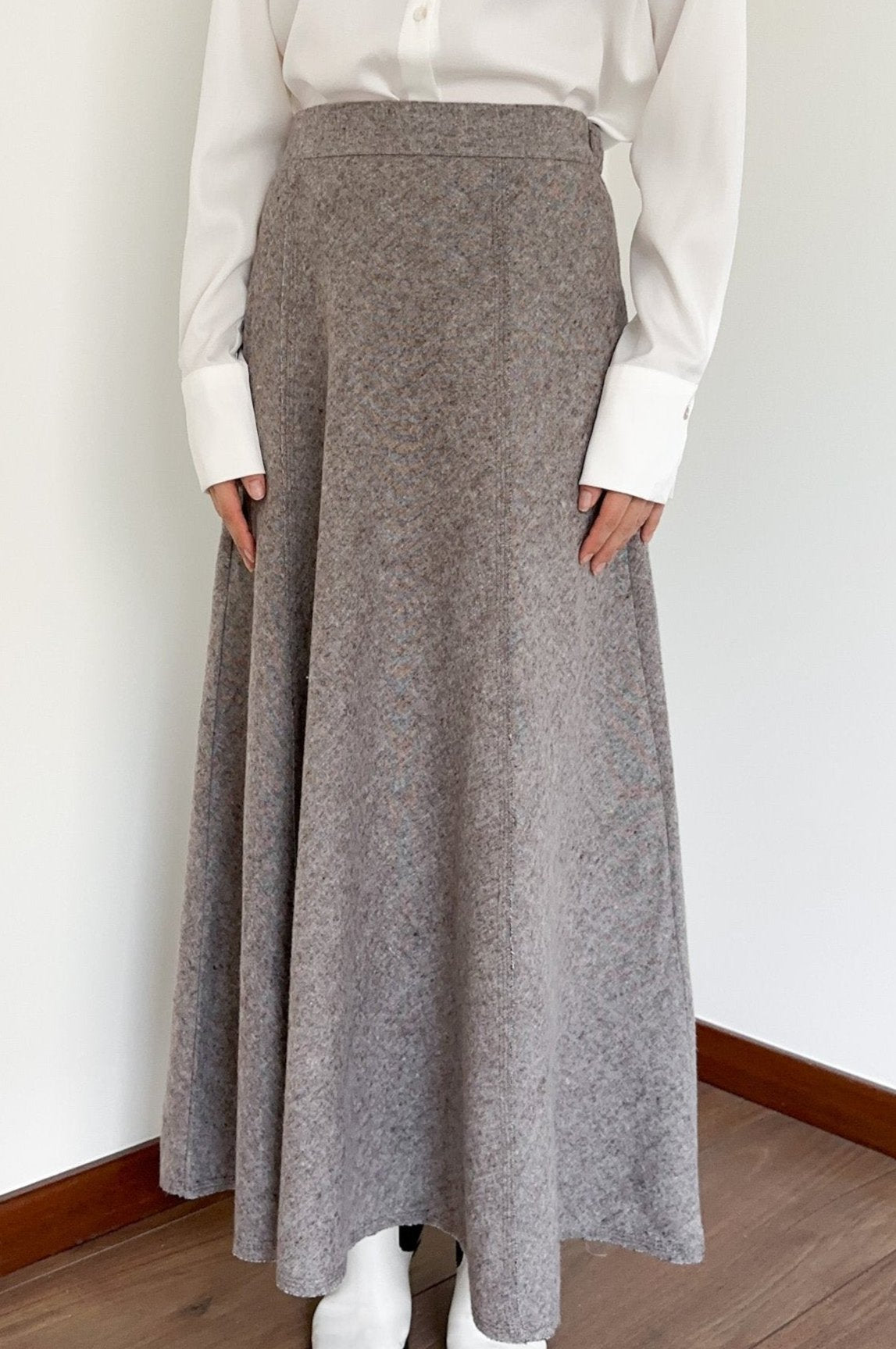 Lauren A Line Flared Skirt - Neutral Ground