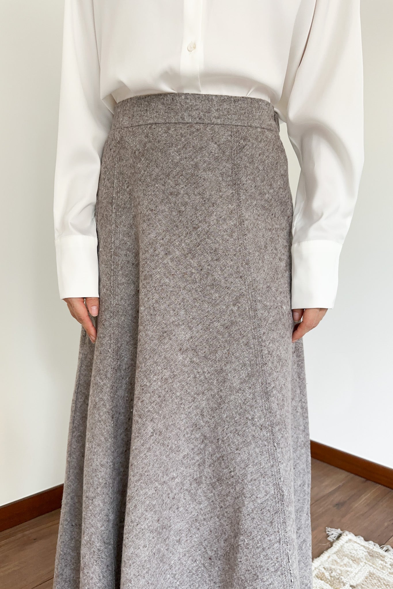 Lauren A Line Flared Skirt - Neutral Ground