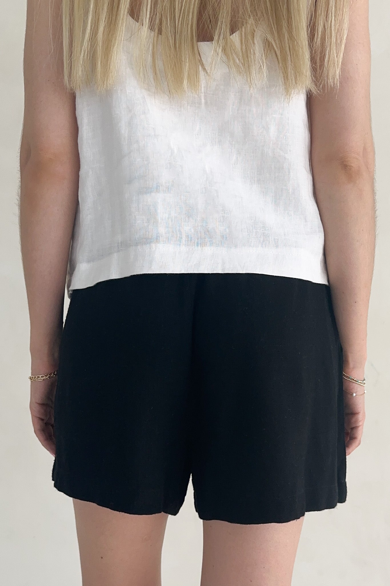 Layla Soft Linen Drawstring Shorts - Neutral Ground