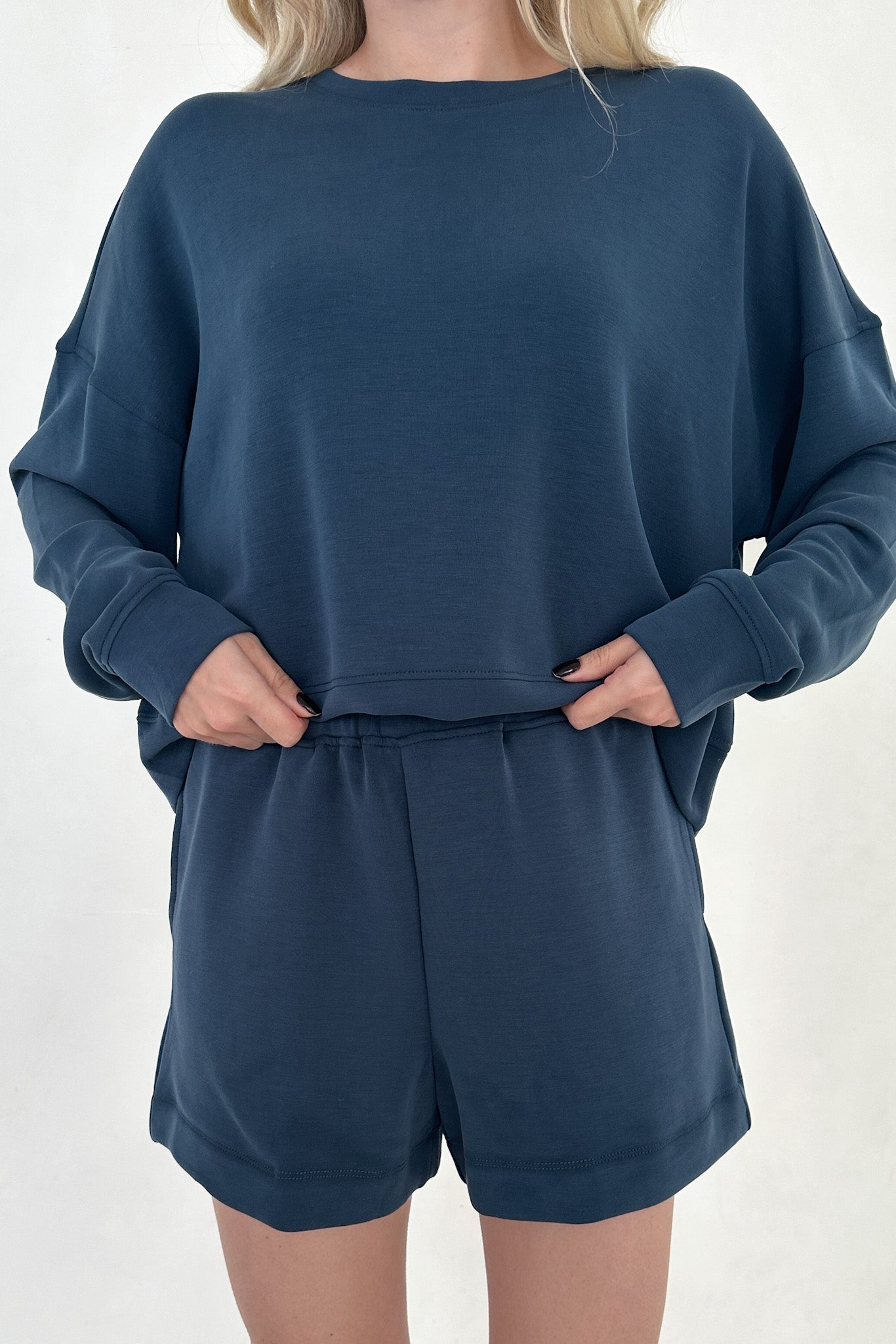 Like Butter Shorts in Midnight Blue - Neutral Ground