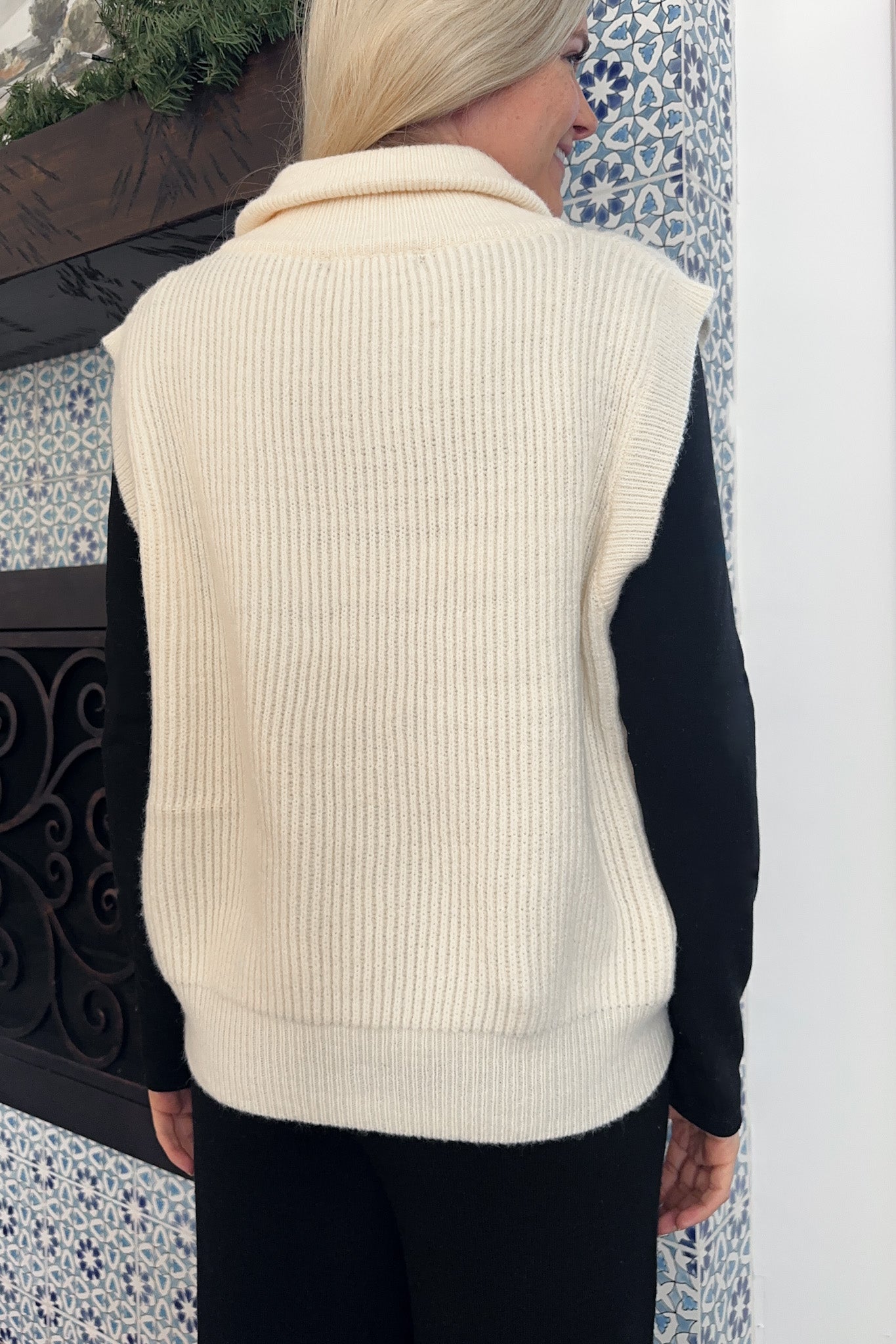 Lincoln Park Zip Up Sweater Vest - Neutral Ground