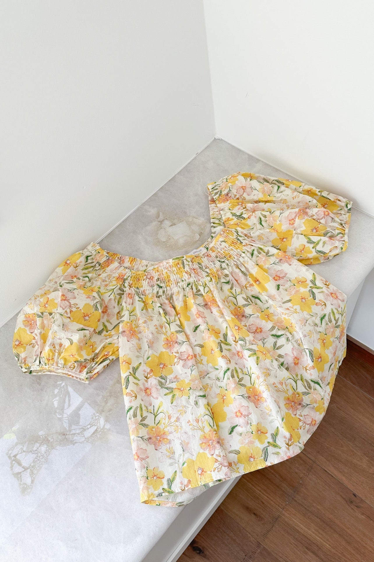 Lulu Floral On And Off The Shoulder Top - Neutral Ground