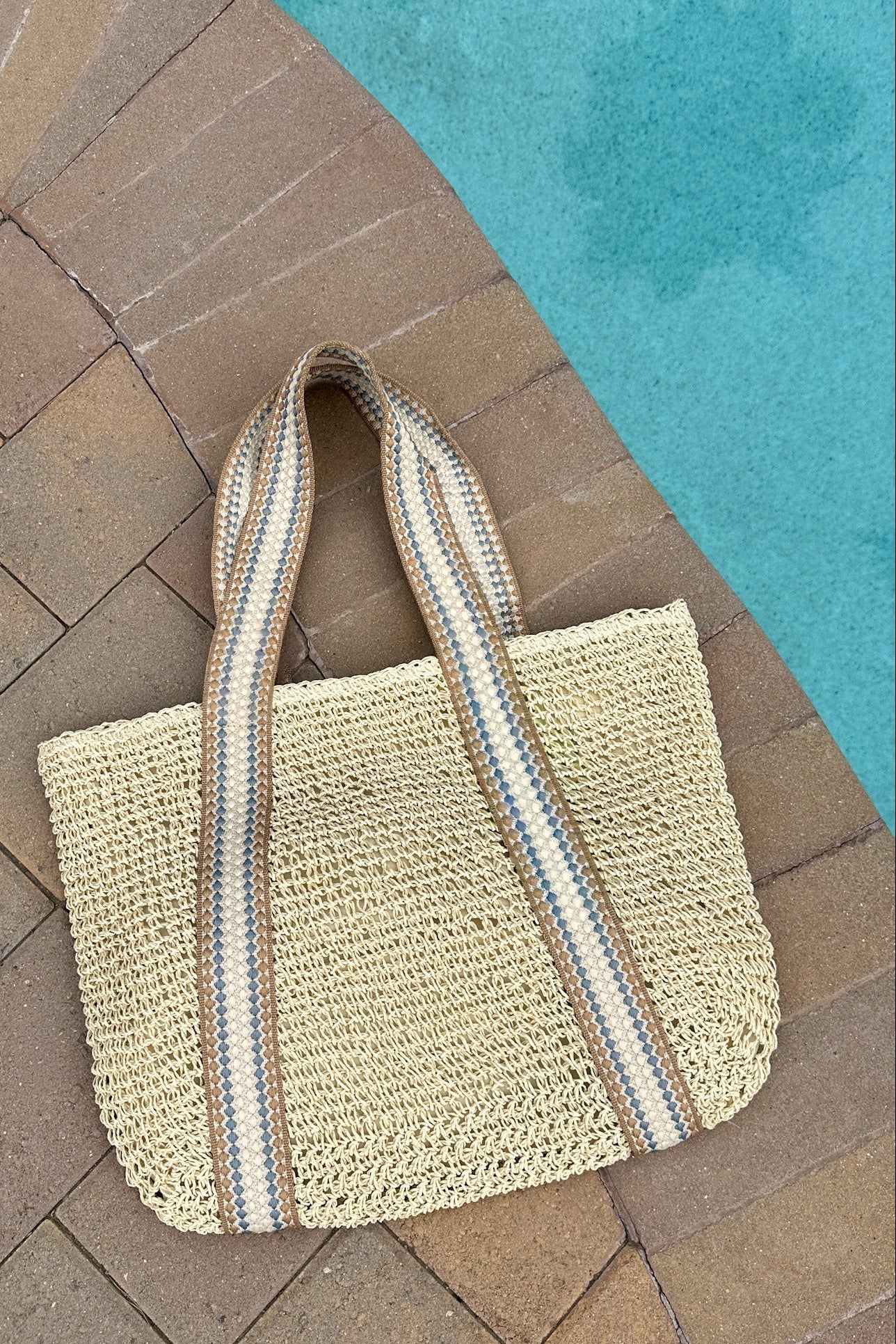 Mallorca Crochet Shoulder Bag - Neutral Ground
