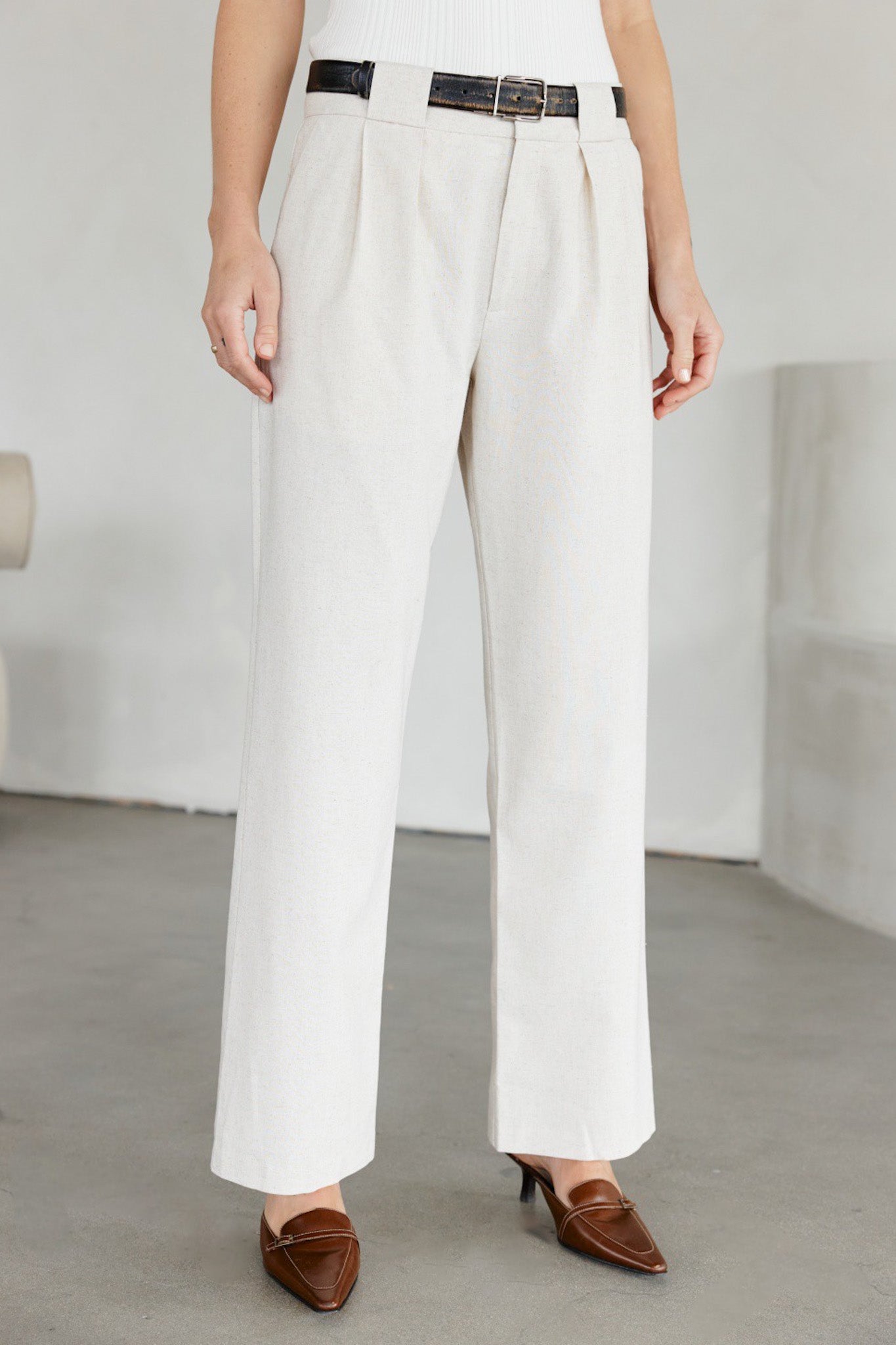 Margaret Straight Leg Pants - Neutral Ground