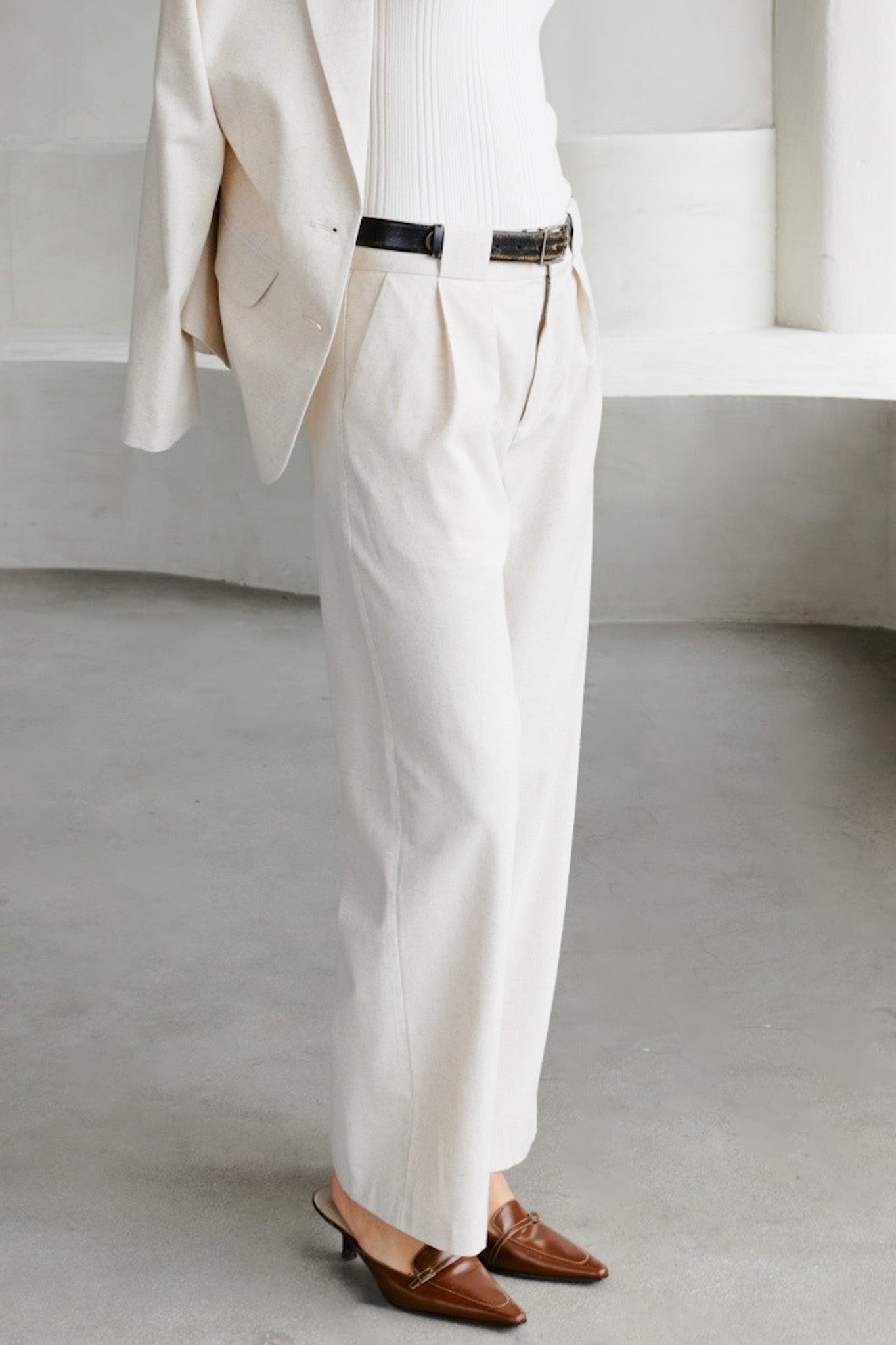 Margaret Straight Leg Pants - Neutral Ground