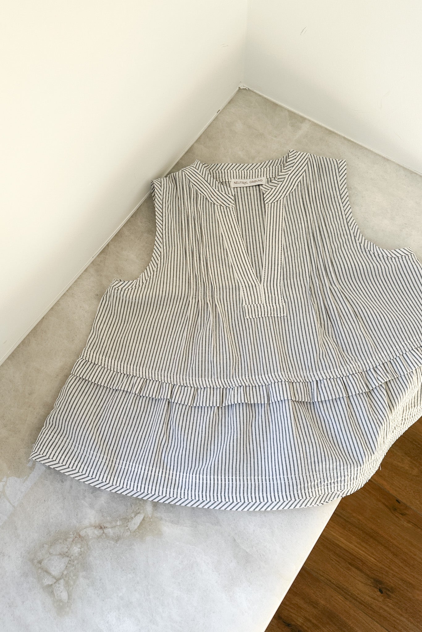 Marseille Cotton Blouse - Neutral Ground