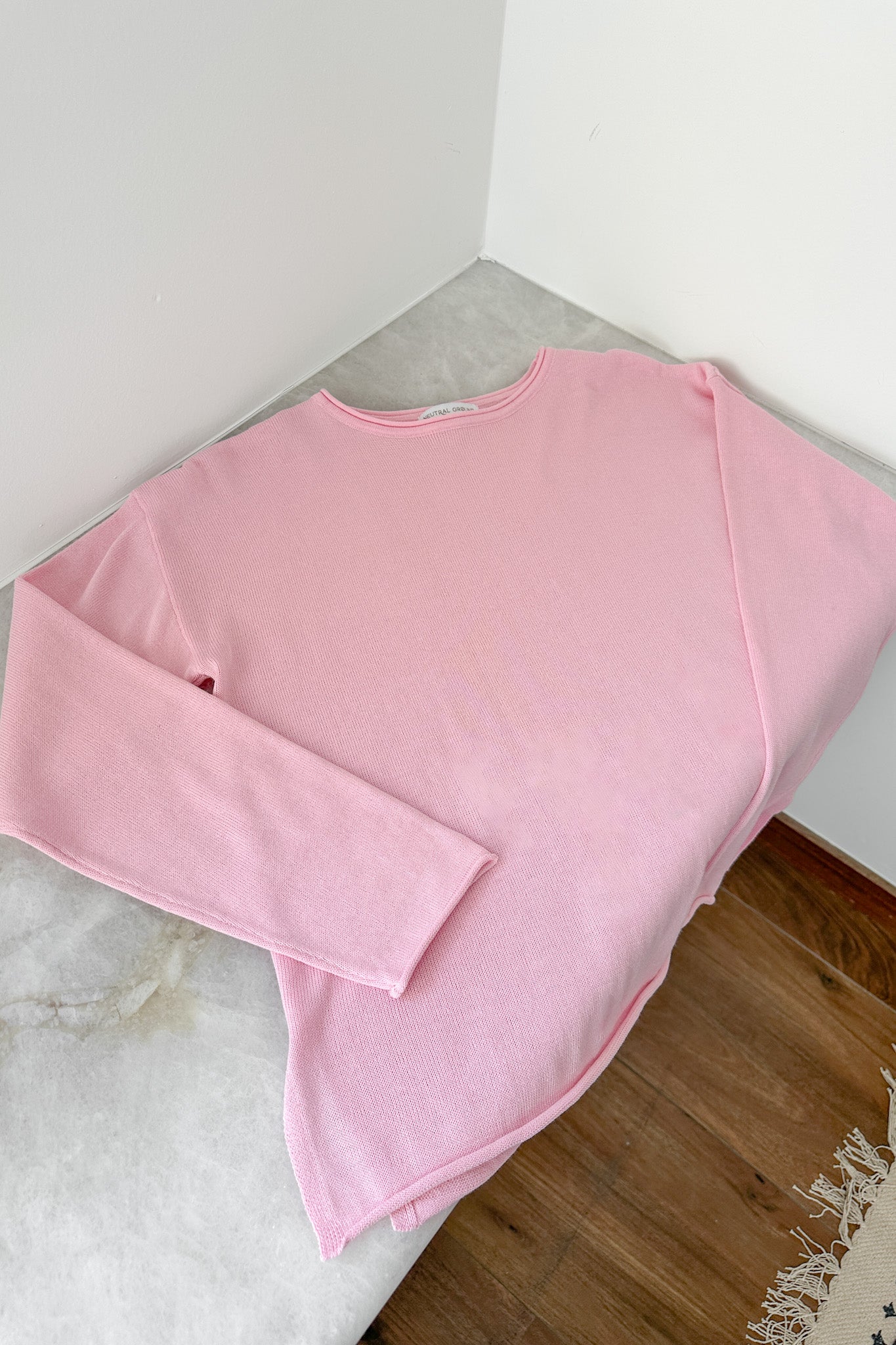 Masie Knit Sweater Top in Ballet Pink - Neutral Ground