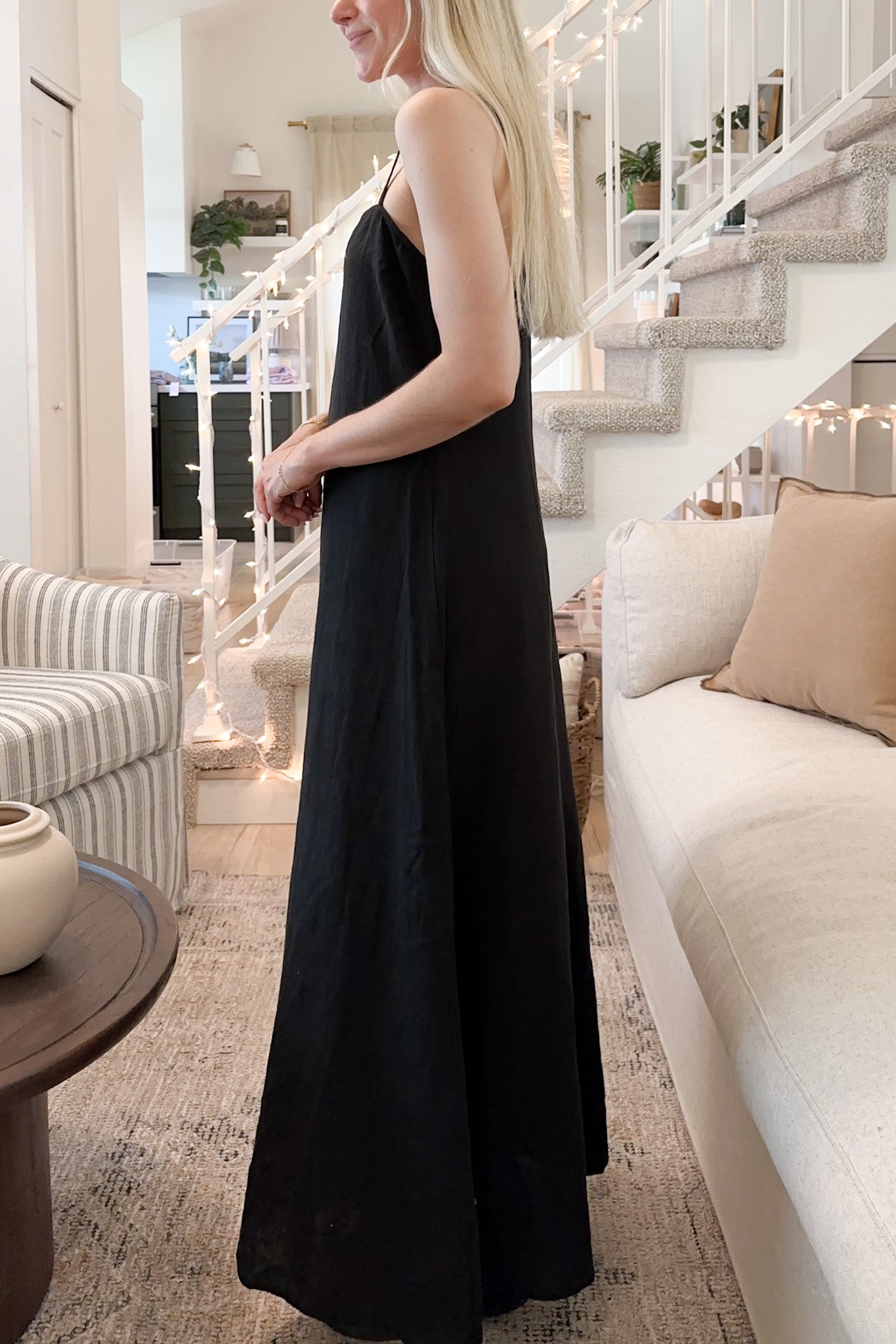 May Linen Maxi Dress - Neutral Ground