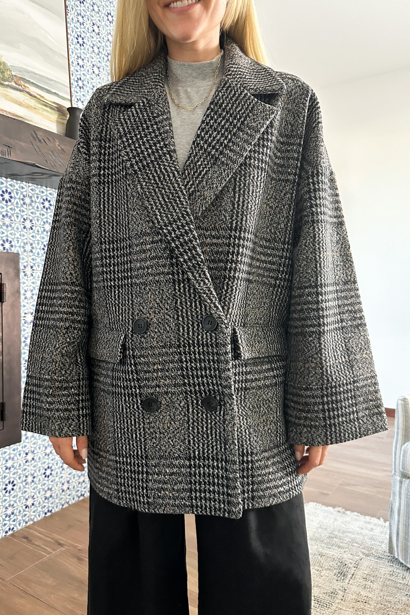 Maya Oversized Coat - Neutral Ground