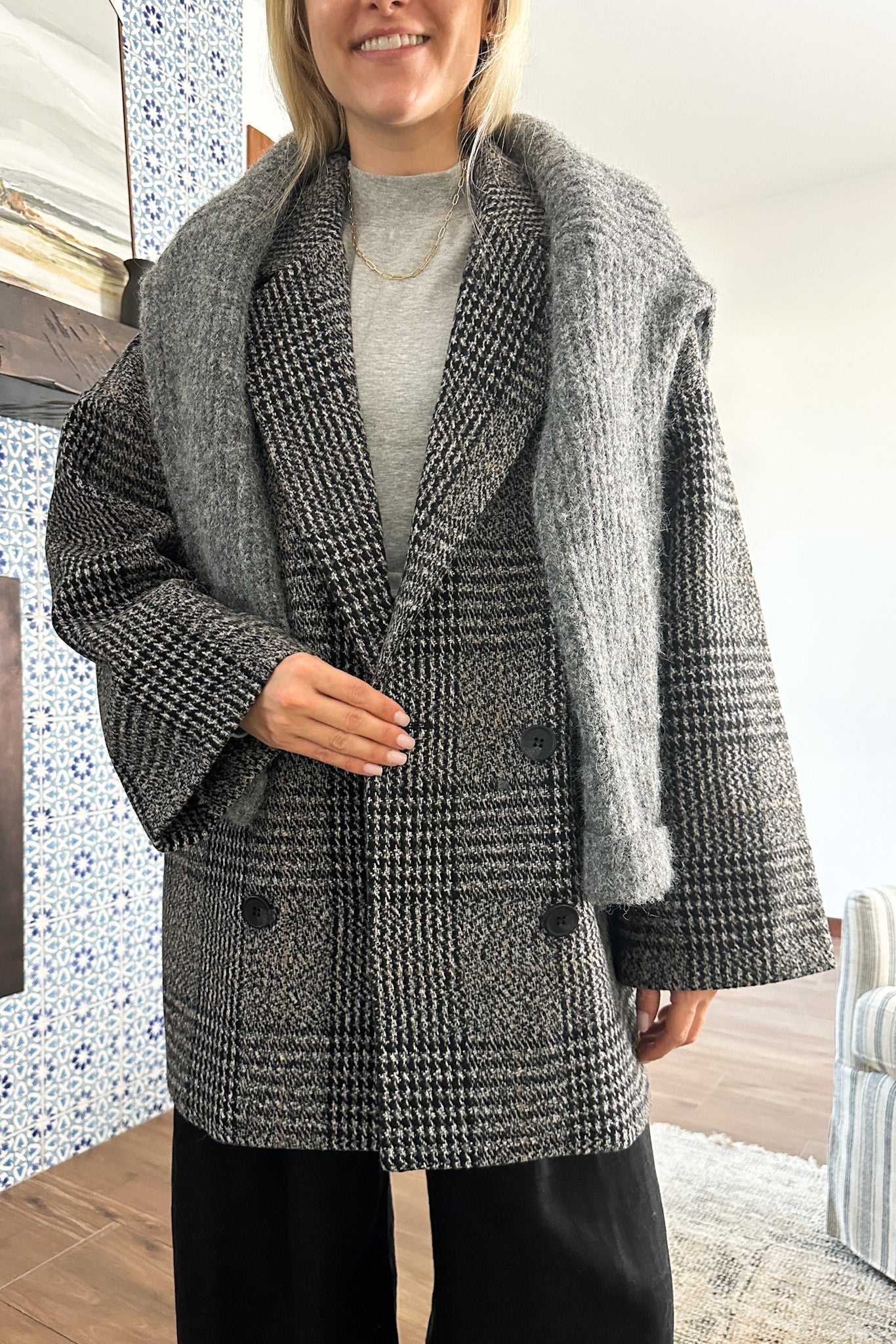 Maya Oversized Coat - Neutral Ground