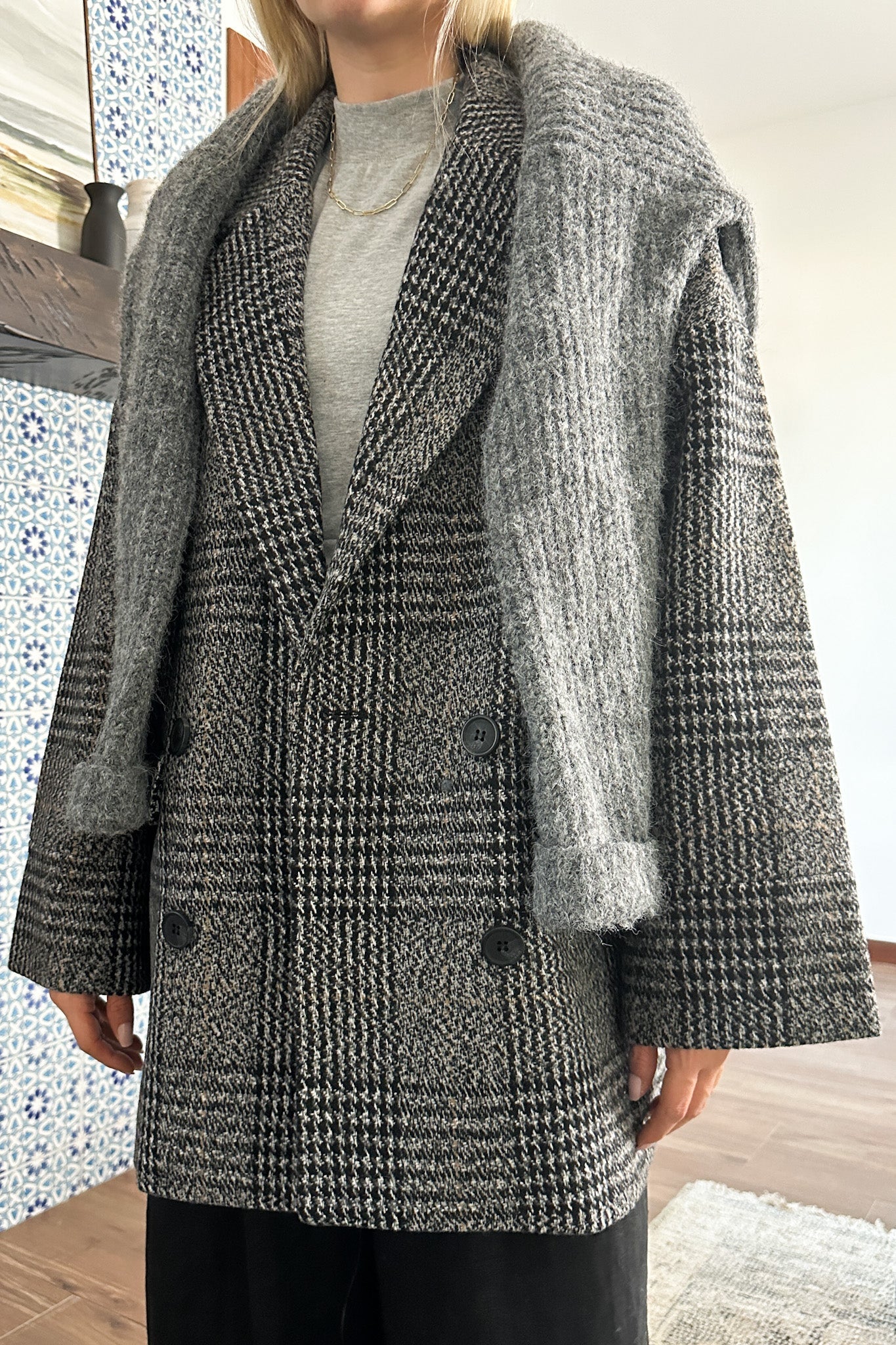 Maya Oversized Coat - Neutral Ground