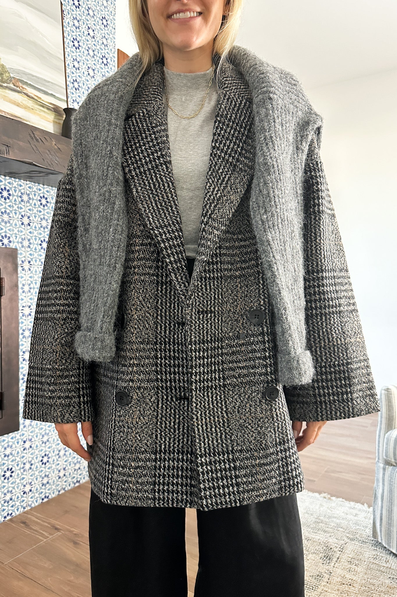 Maya Oversized Coat - Neutral Ground