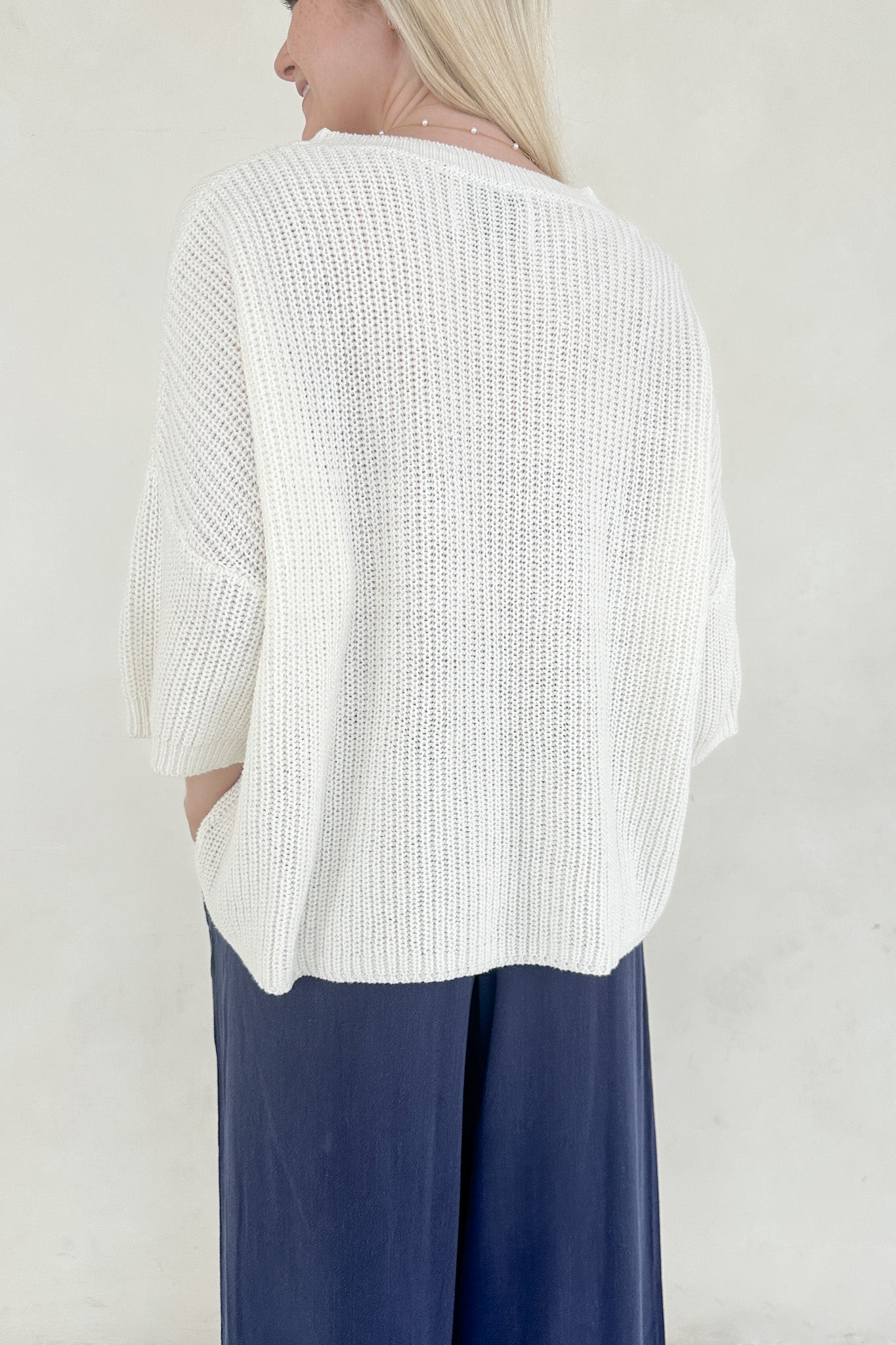 Miss Americana Flag Print Knit Sweater - Neutral Ground