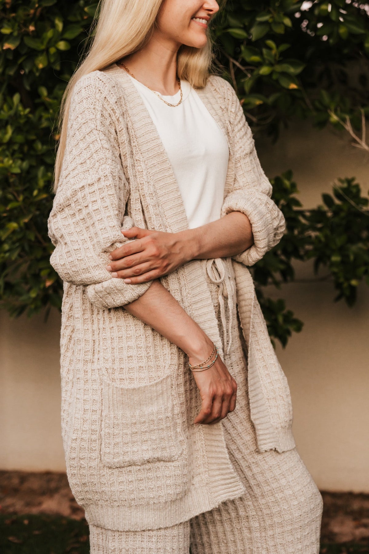 neutral cardigan