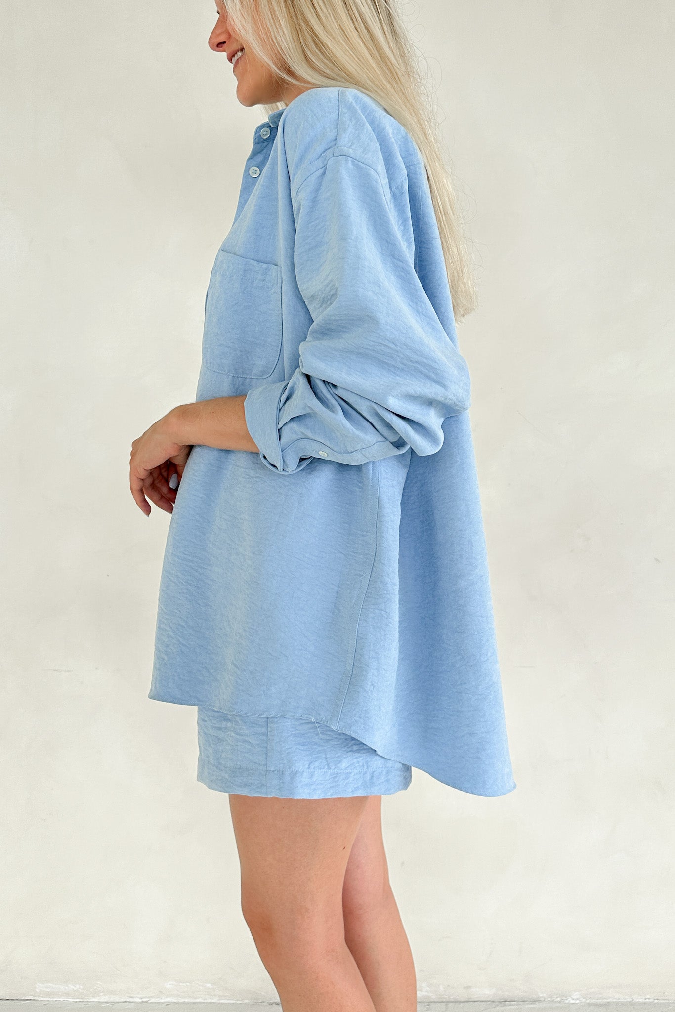 Oasis Woven Button Down Shirt - Neutral Ground