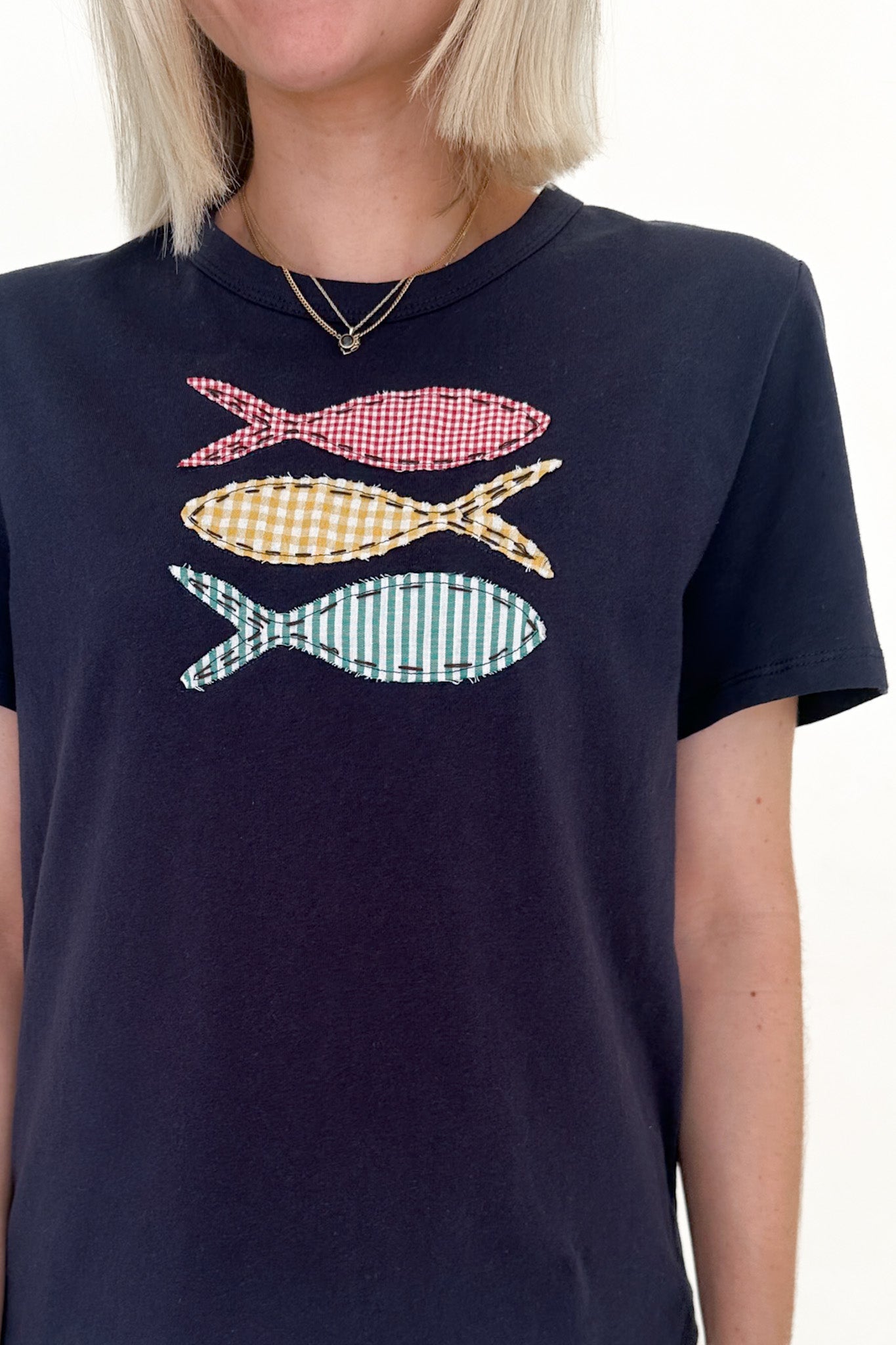 Play Koi Fish Patch Cotton Tee - Neutral Ground