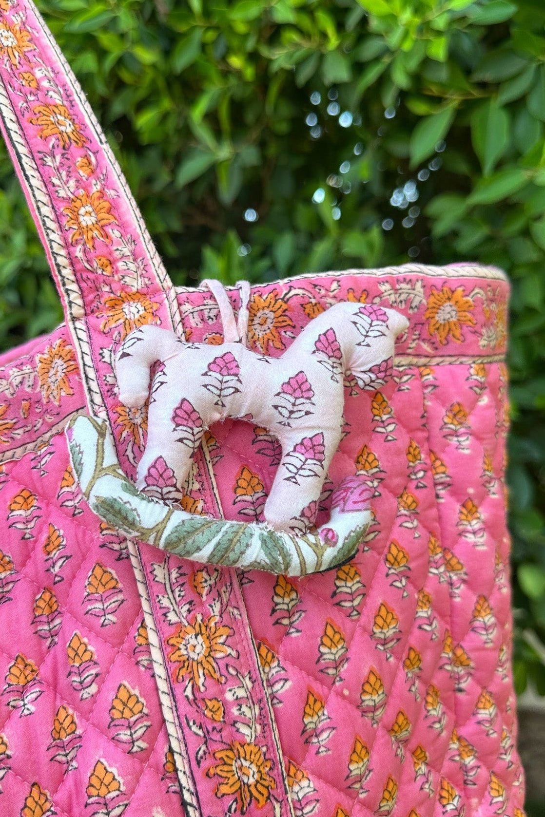 Posy Rocking Horse Bag Charm in Pink - Neutral Ground