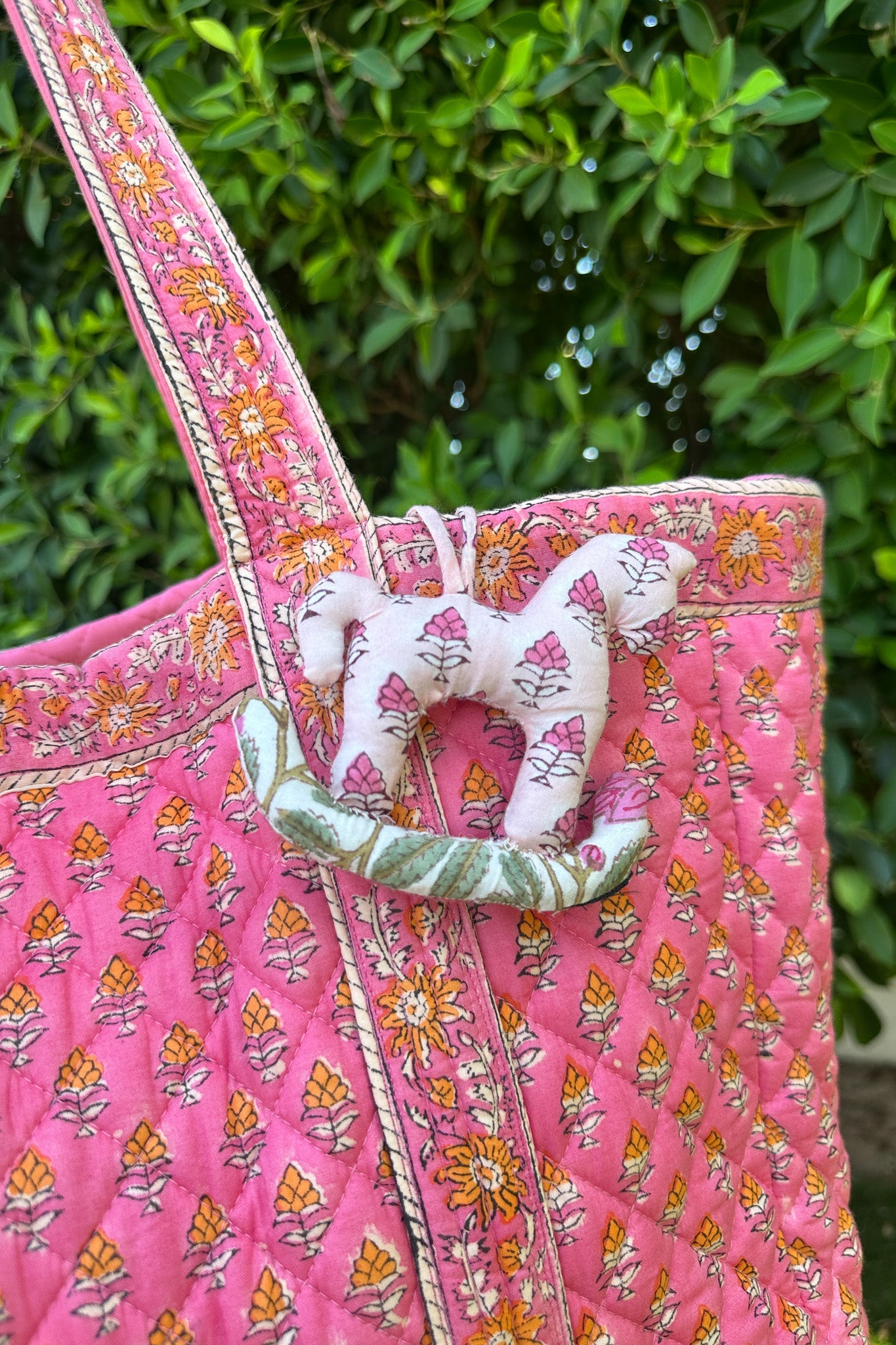 Posy Rocking Horse Bag Charm in Pink - Neutral Ground