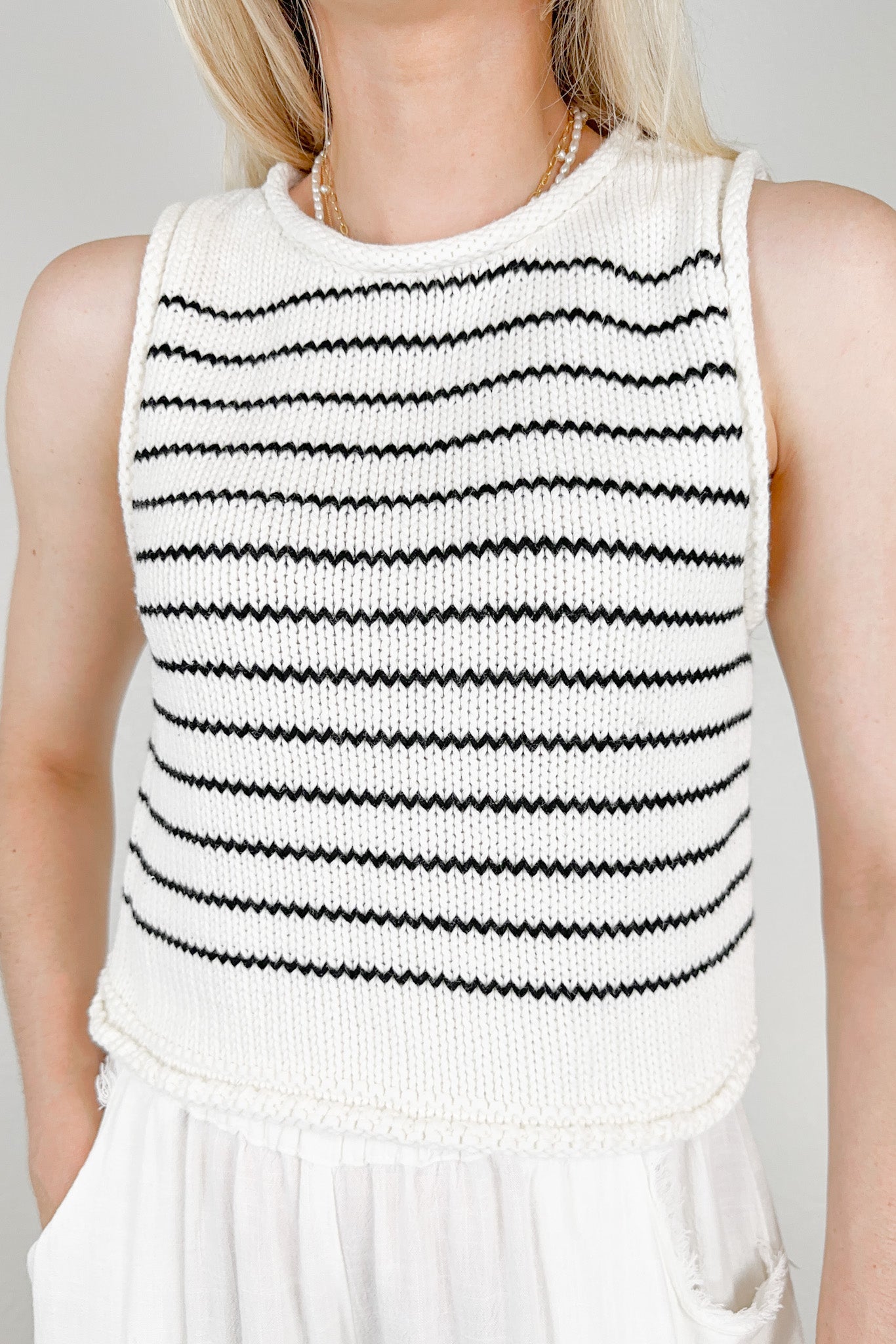 Reese Striped Knit Top - Neutral Ground