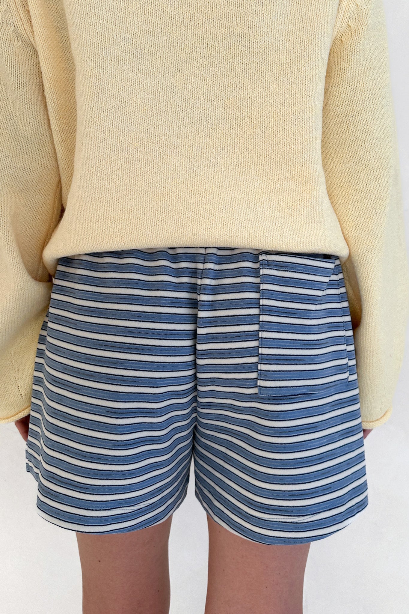 Roxanne Ultra Soft Striped Shorts - Neutral Ground
