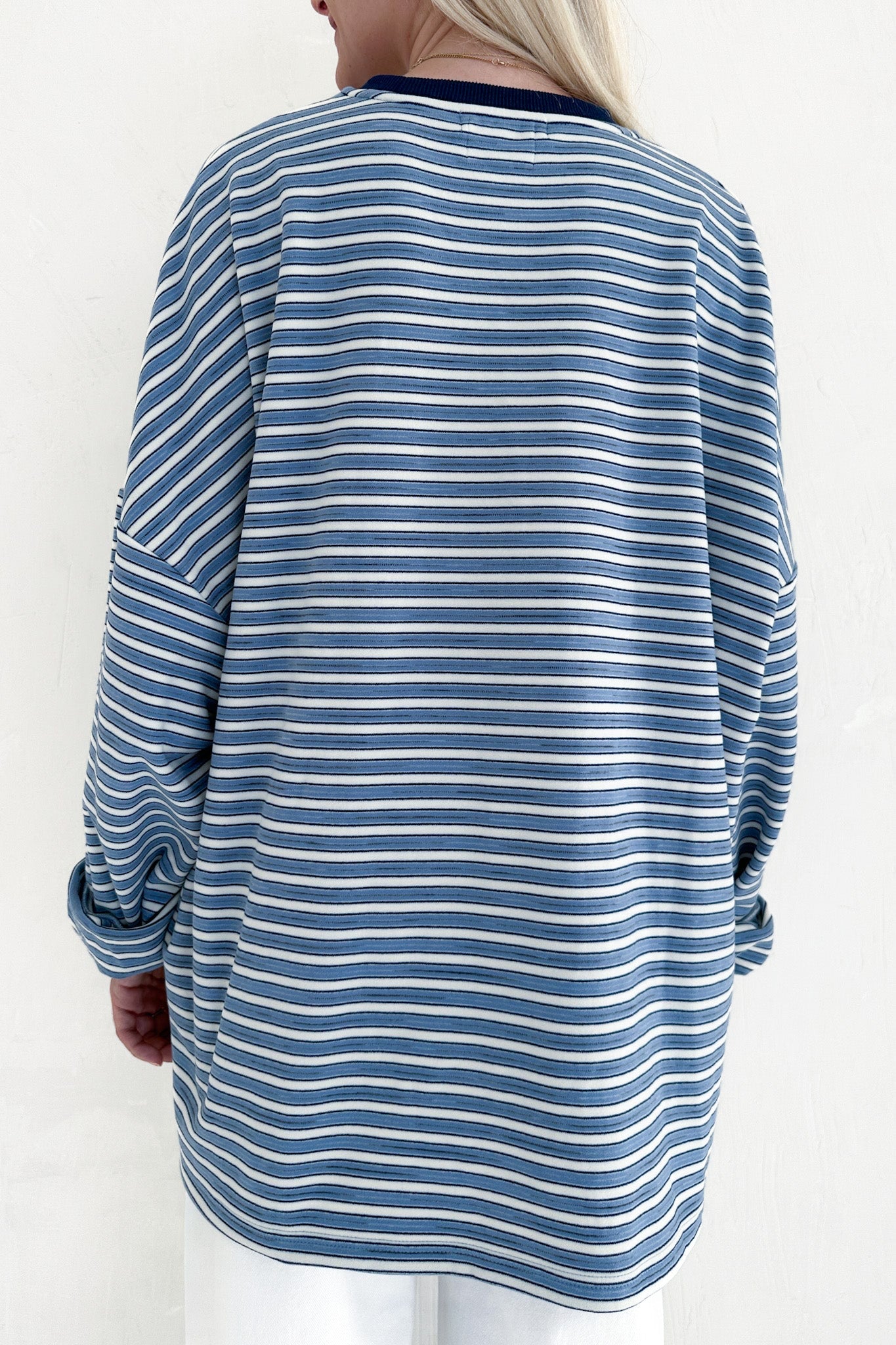 Roxanne Ultra Soft Striped Top - Neutral Ground
