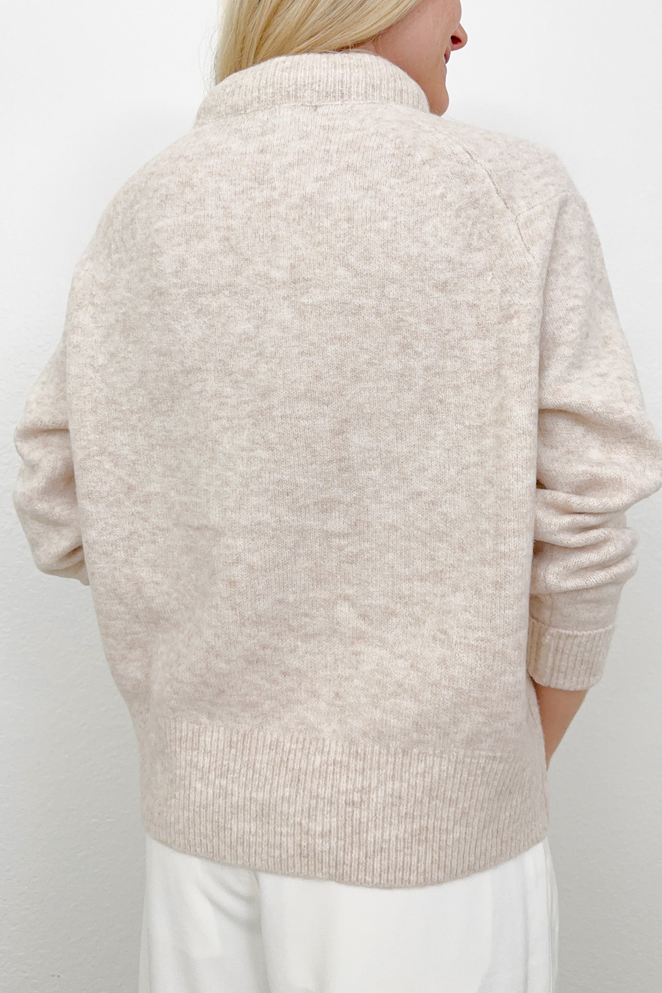 Scarlett Padded Neckline Sweater - Neutral Ground