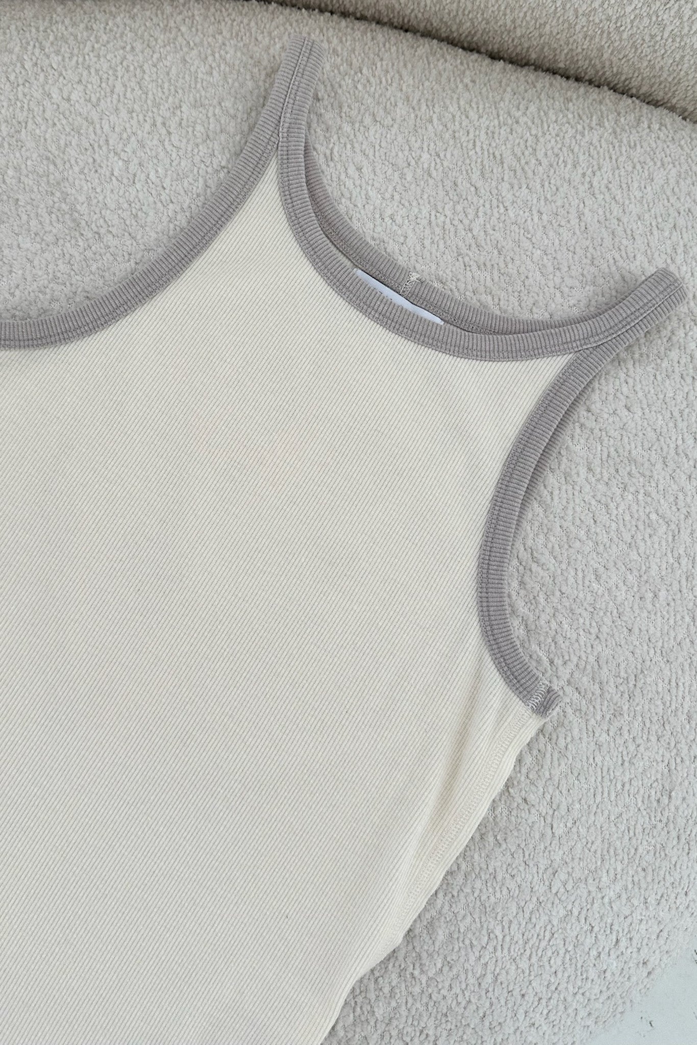 Shoreline Color Block Tank Top in Slate and Oatmeal - Neutral Ground