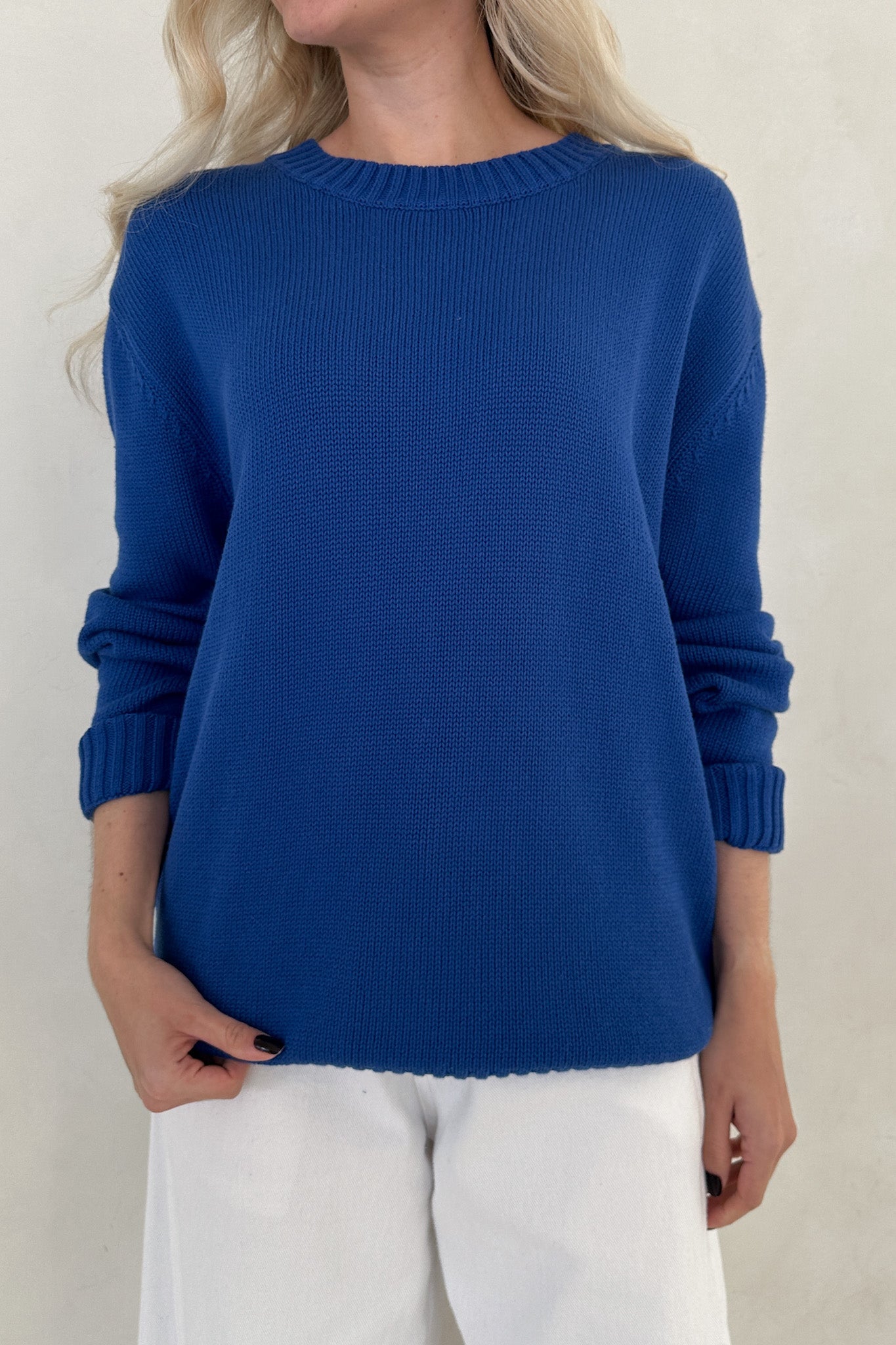 Something Blue Crew Neck Sweater - Neutral Ground