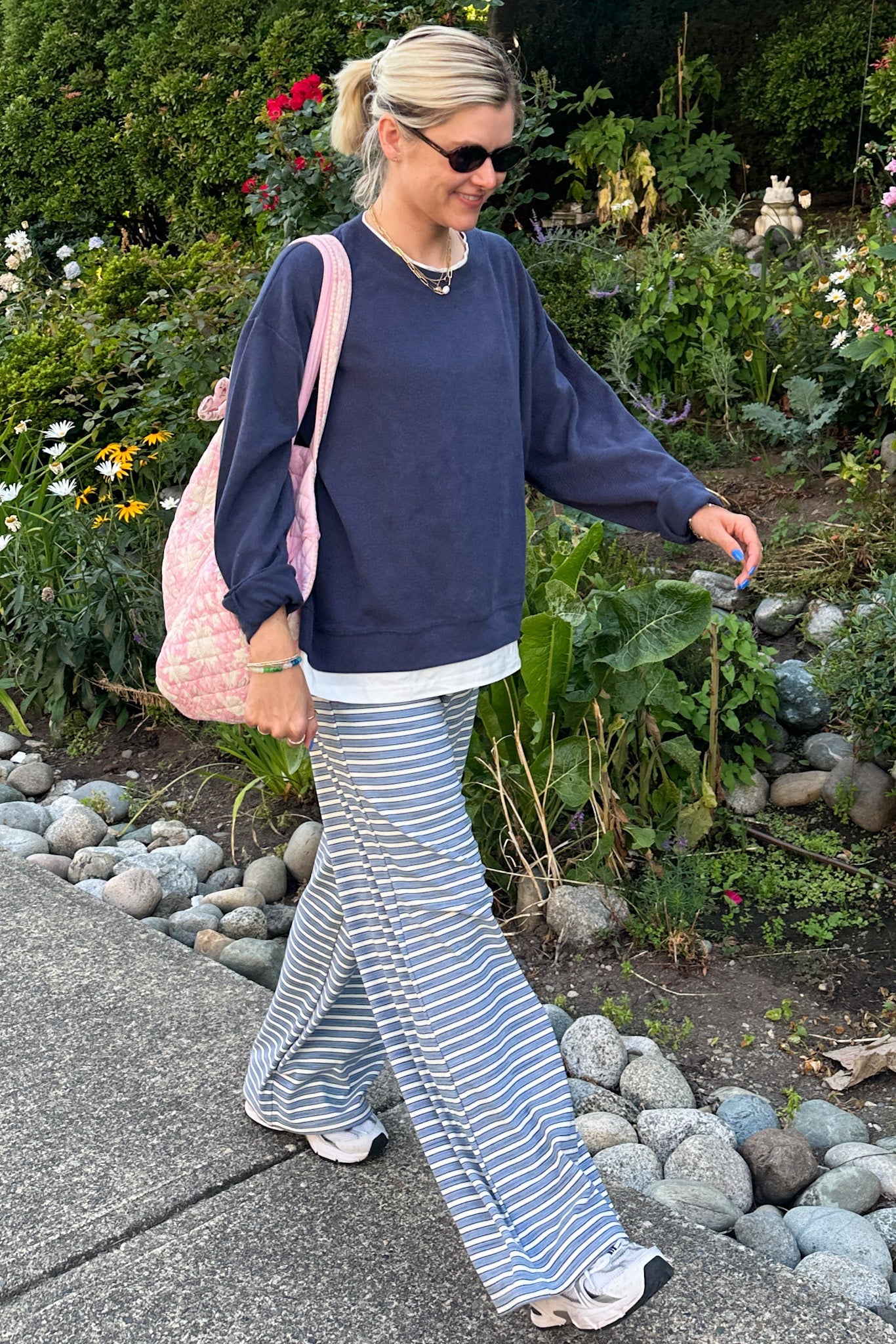 Sophie Crew Twofer Pullover in Navy - Neutral Ground