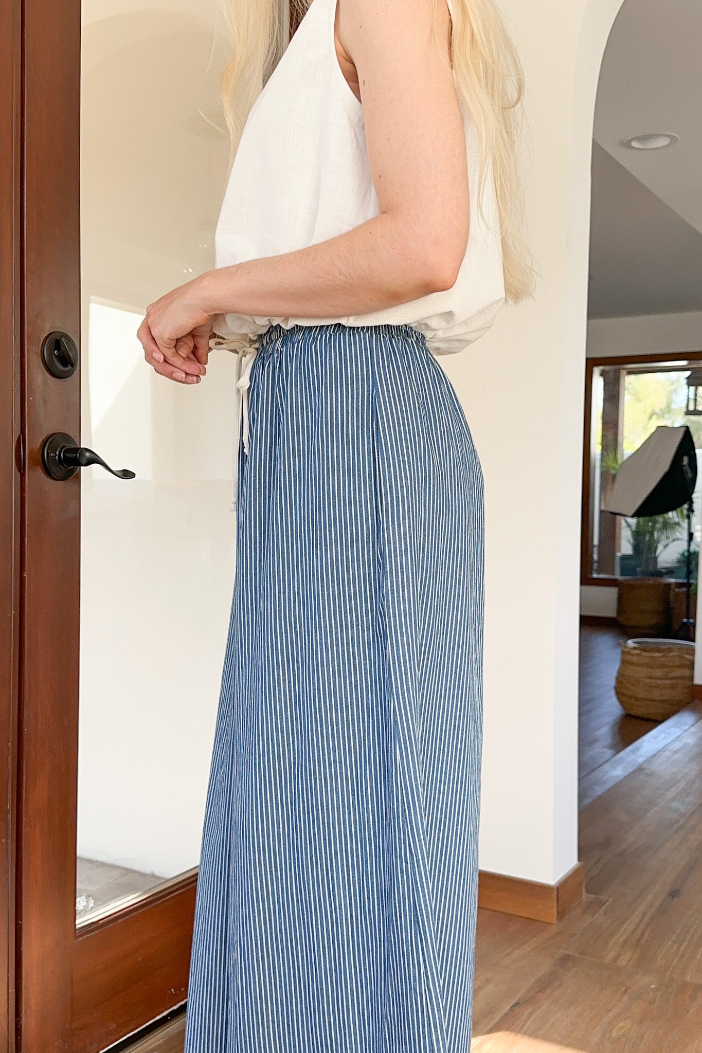 South of France Wide Leg Pants - Neutral Ground
