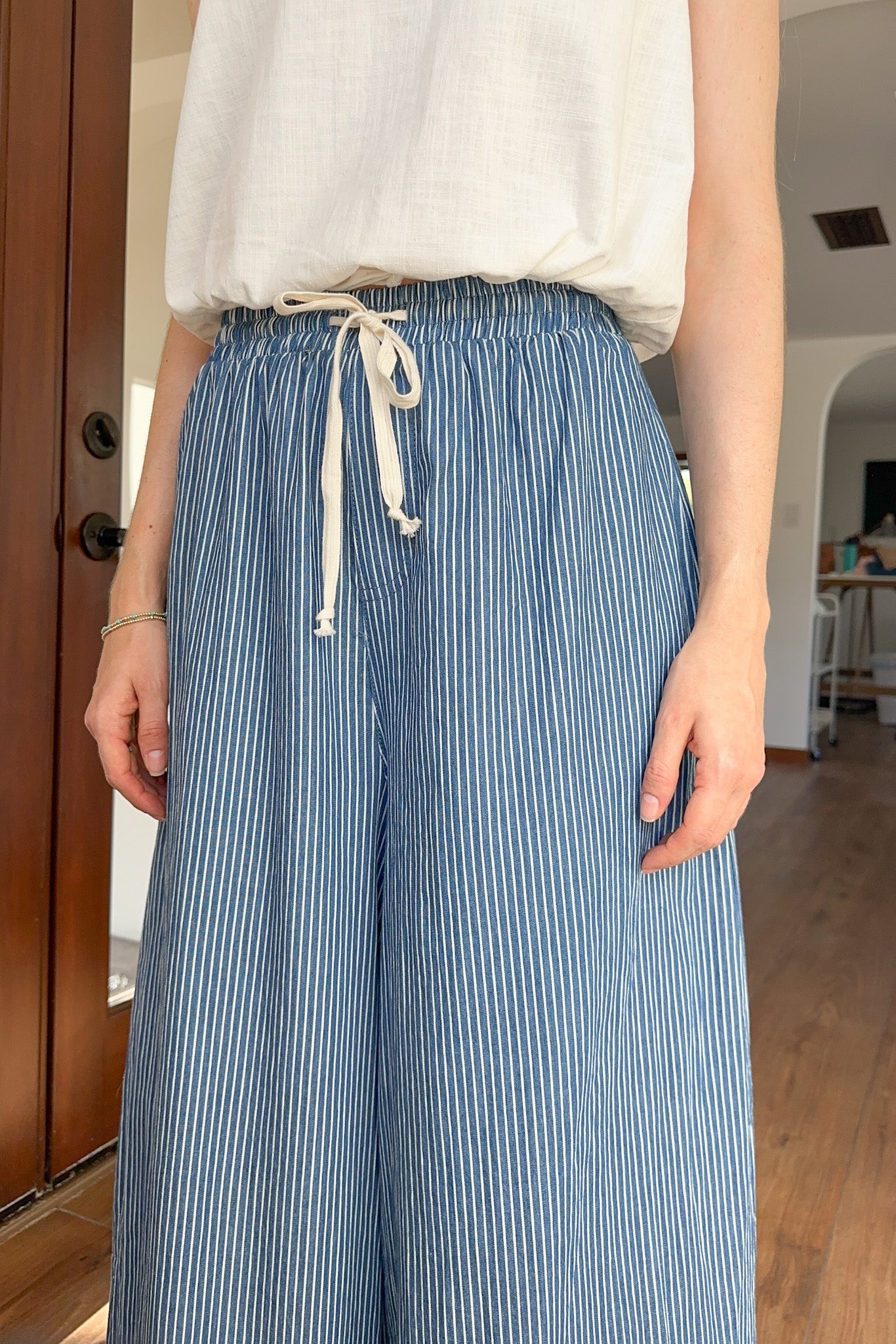 South of France Wide Leg Pants - Neutral Ground