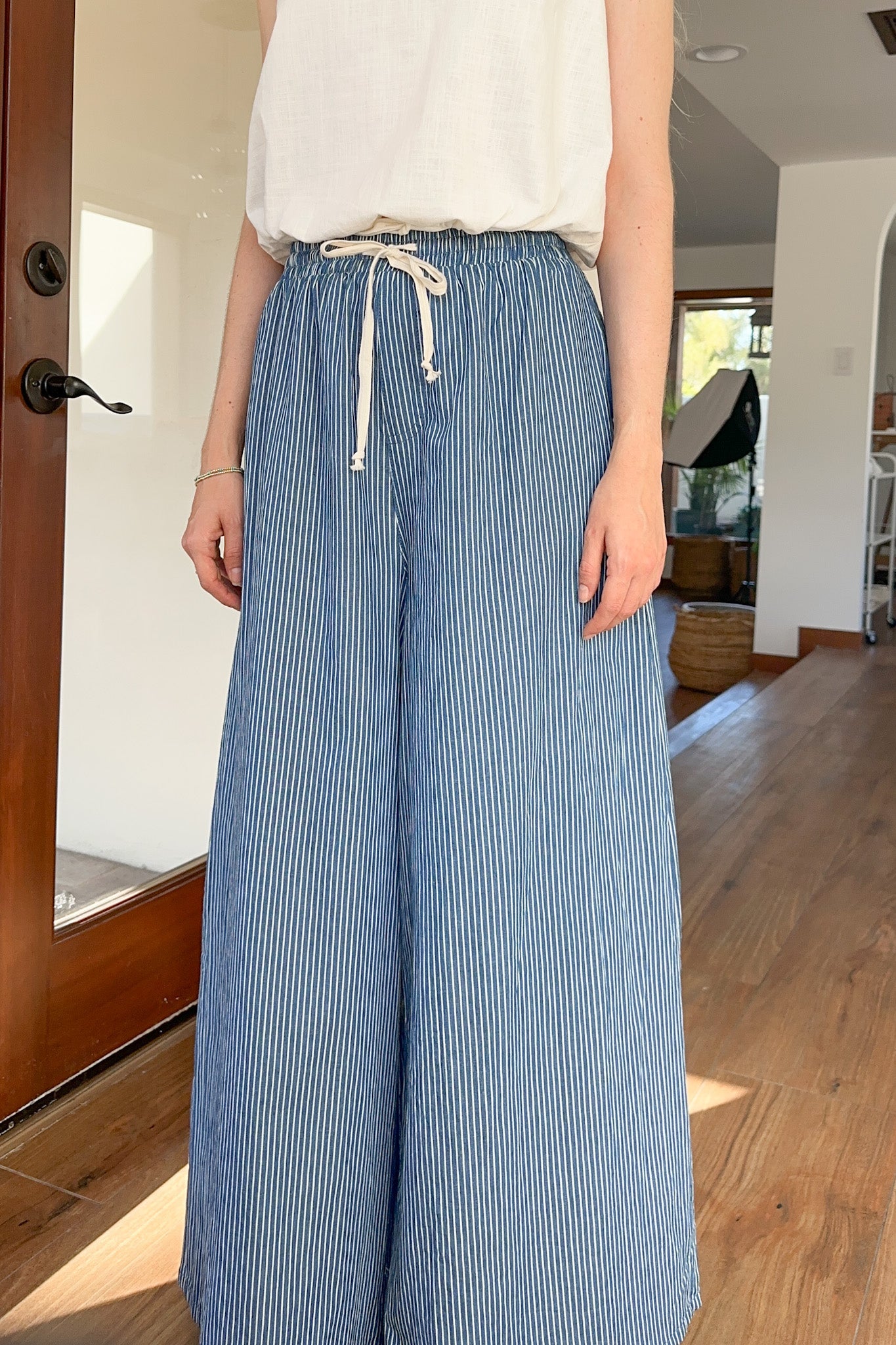 South of France Wide Leg Pants - Neutral Ground