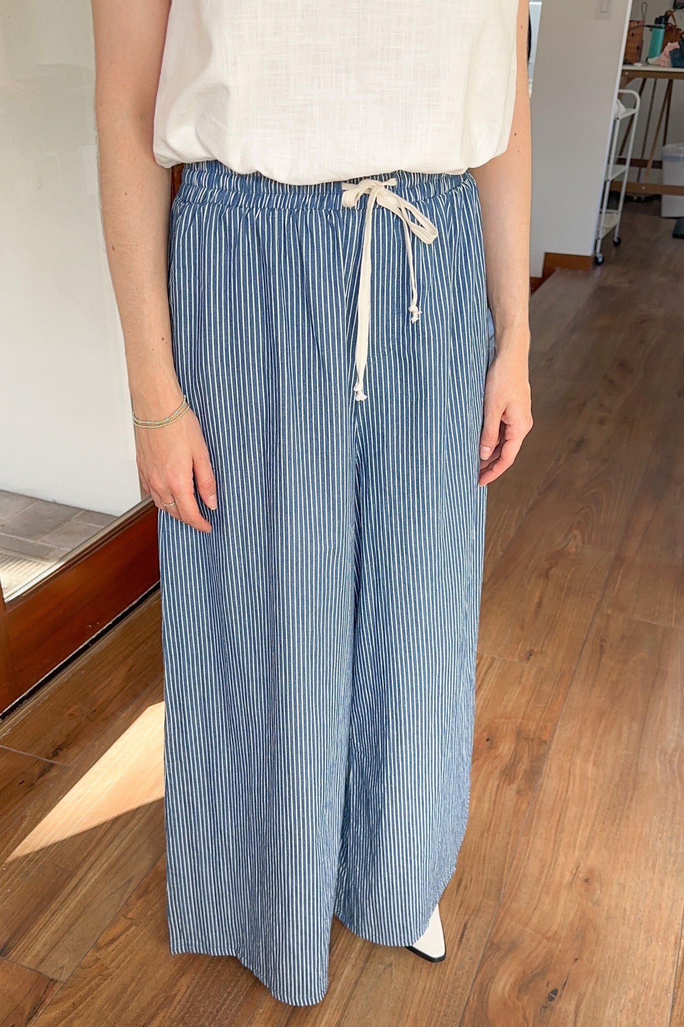 South of France Wide Leg Pants - Neutral Ground