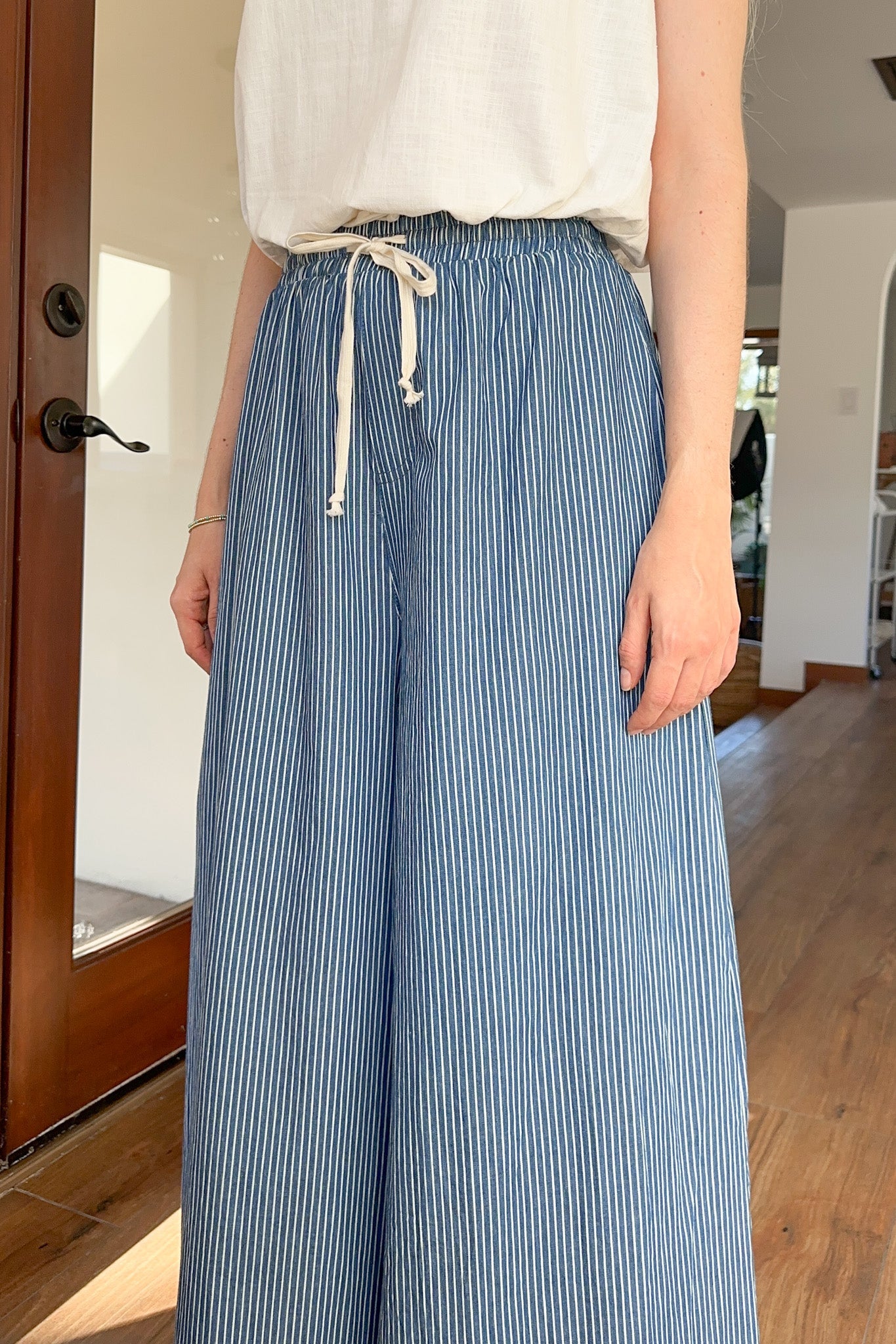 South of France Wide Leg Pants - Neutral Ground