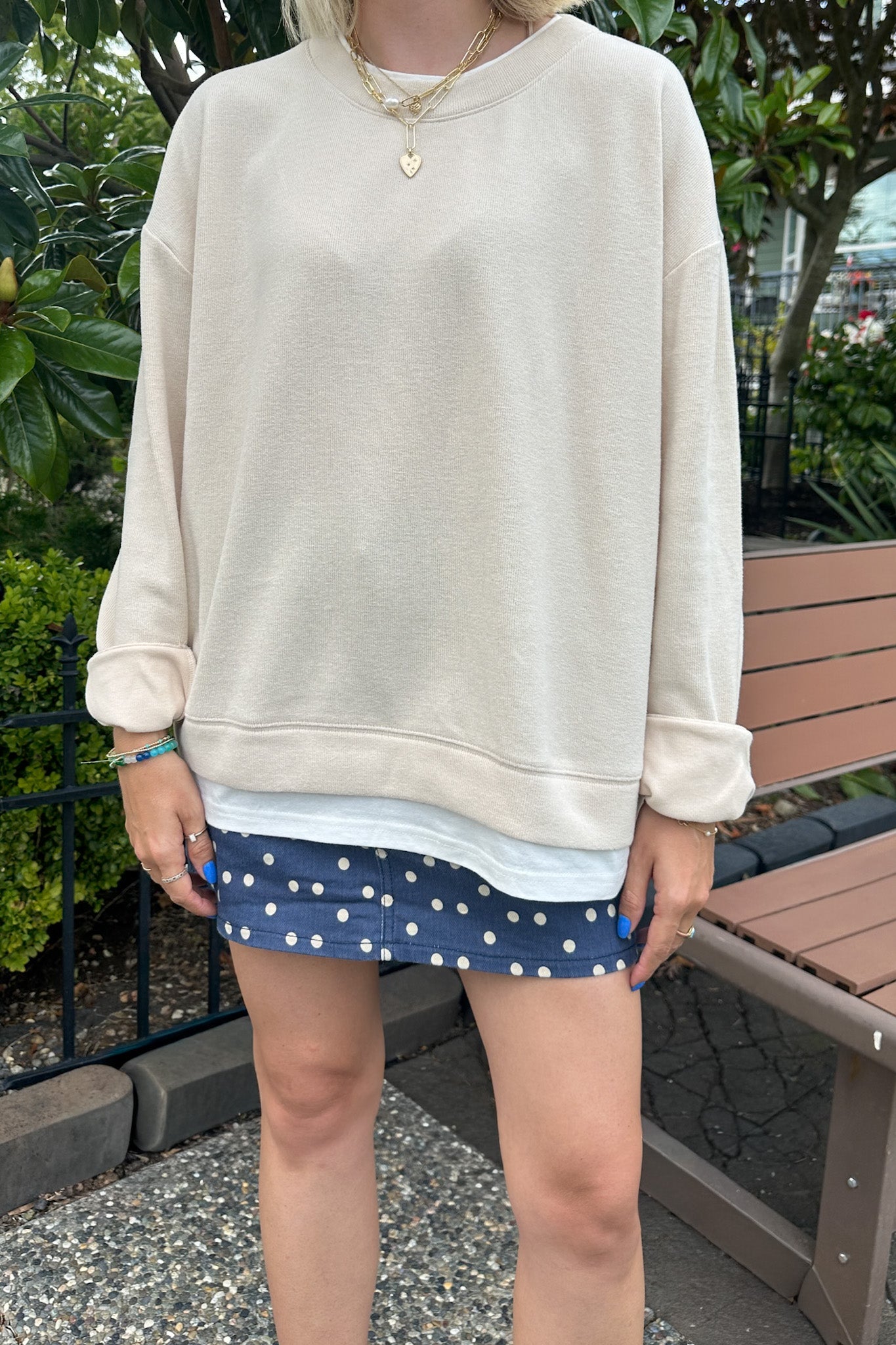 Spot On Denim Skort in Navy - Neutral Ground