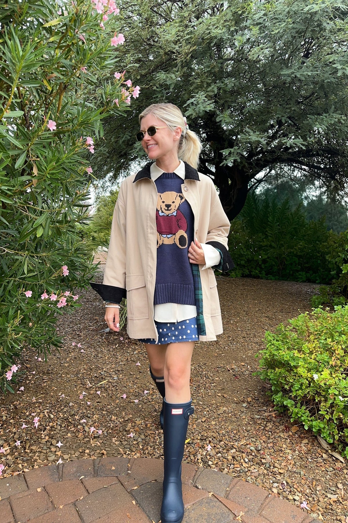Spot On Denim Skort in Navy - Neutral Ground