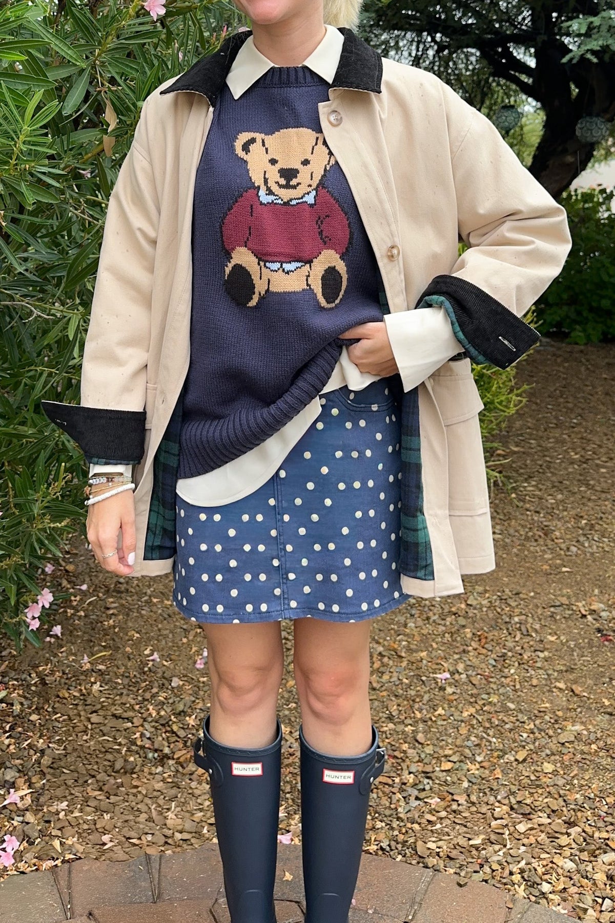 Spot On Denim Skort in Navy - Neutral Ground