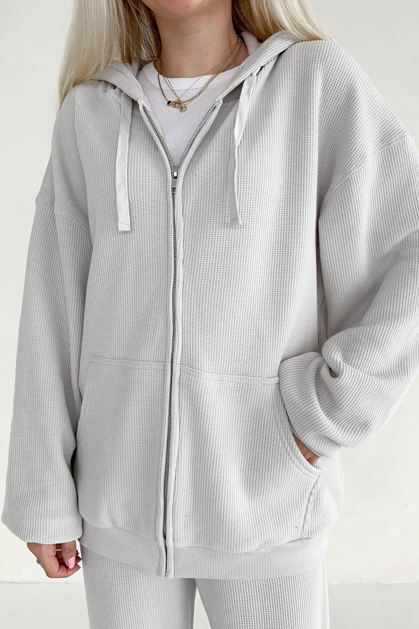 Sundays Waffle Knit Hoodie in Earl Grey - Neutral Ground